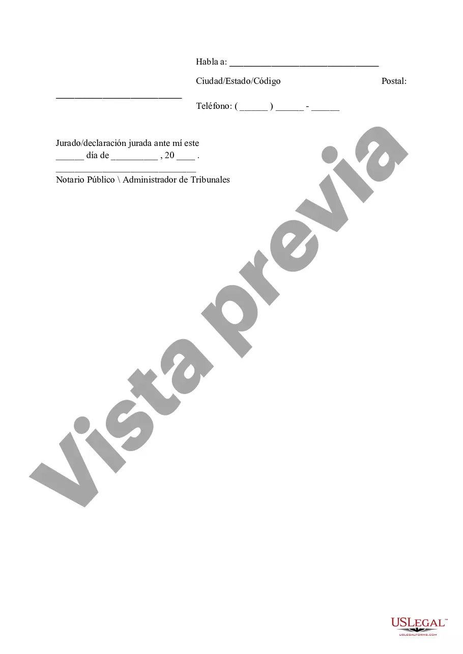 Preview Declaración Jurada o Custodia de Renta