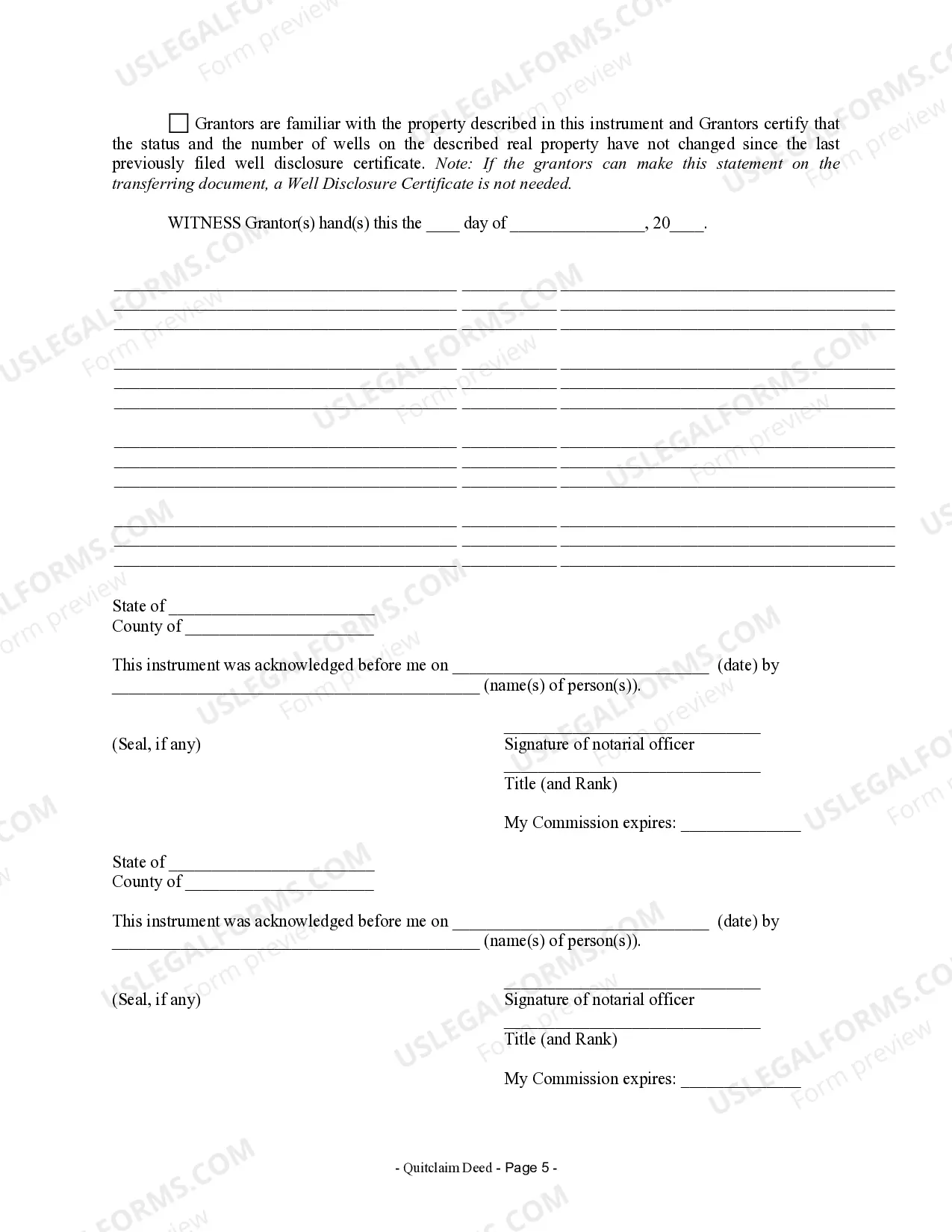 Preview Quitclaim Deed for Four Individuals to Husband and Wife