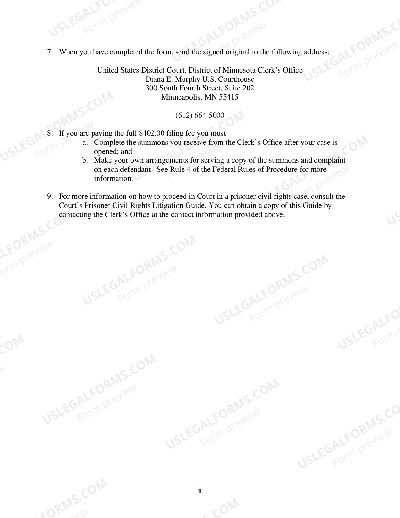 Preview Complaint For Violation of Civil Rights (Prisoner)
