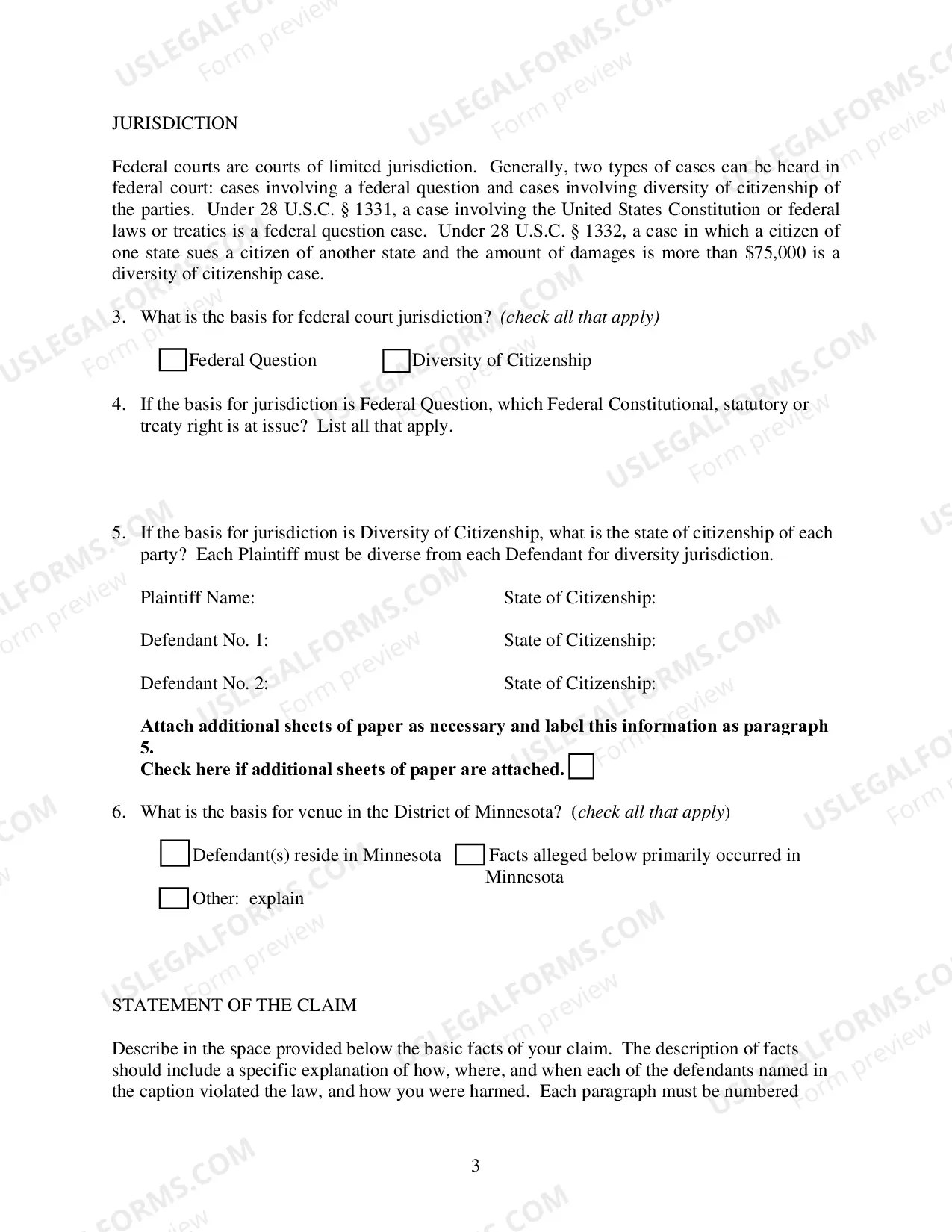 Preview General Complaint