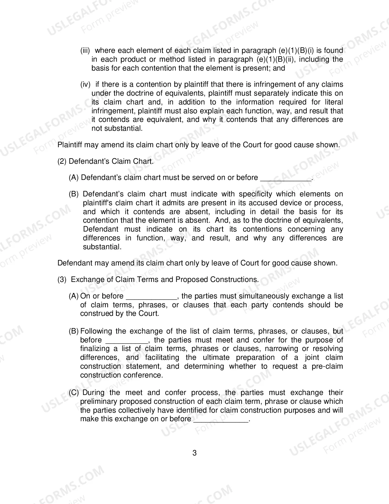 Preview Rule 26(f) Report and Proposed Scheduling Order (Patent Cases)