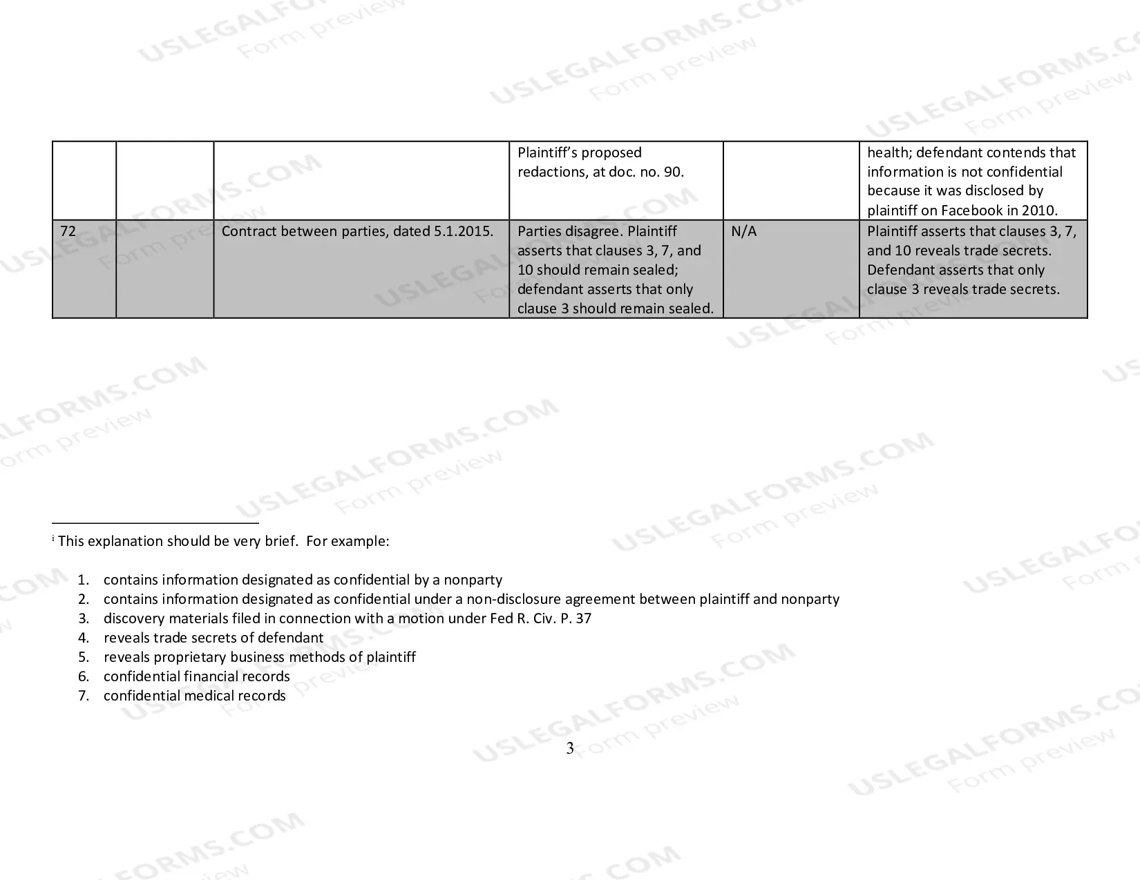 Preview Joint Motion Regarding Continued Sealing - Sample