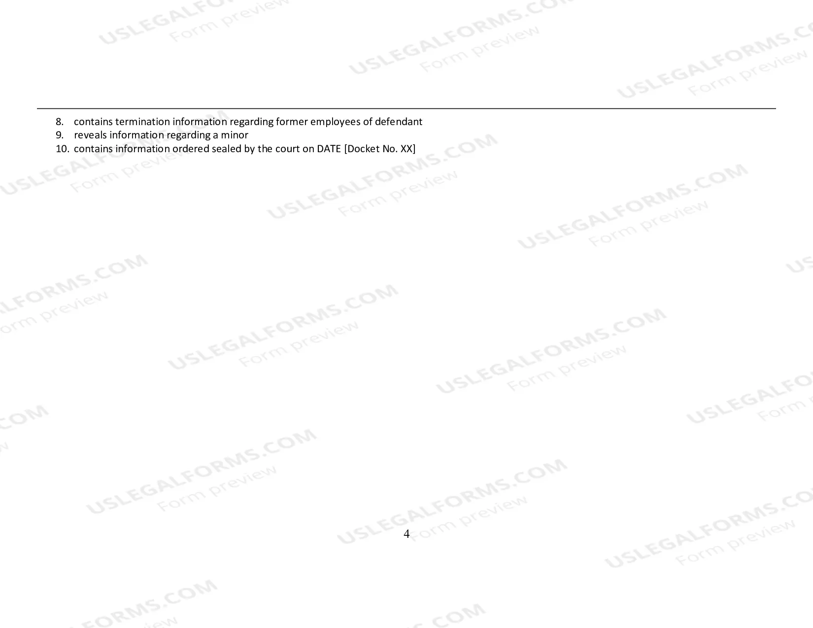 Preview Joint Motion Regarding Continued Sealing - Sample