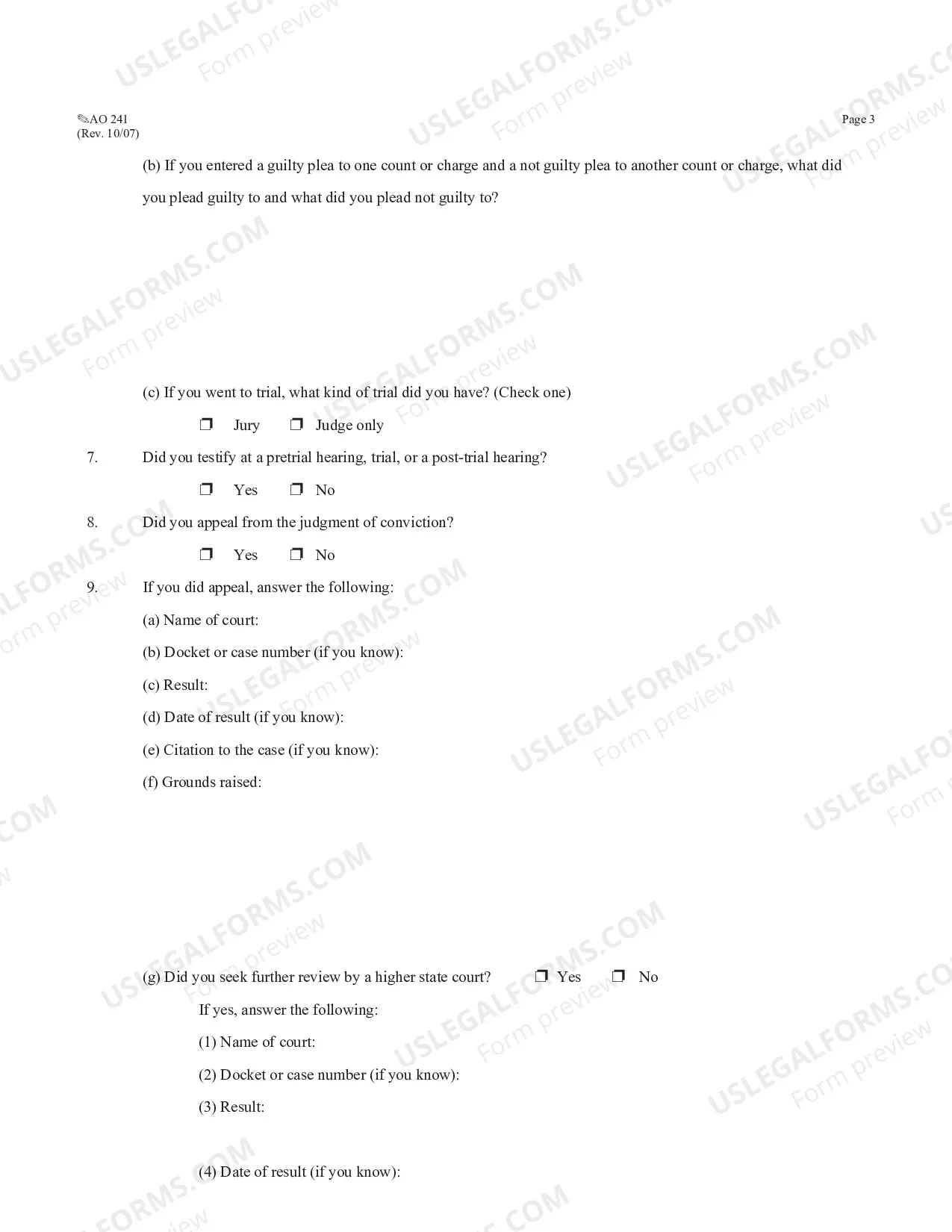 Preview (AO 243) Motion to Vacate - 2255