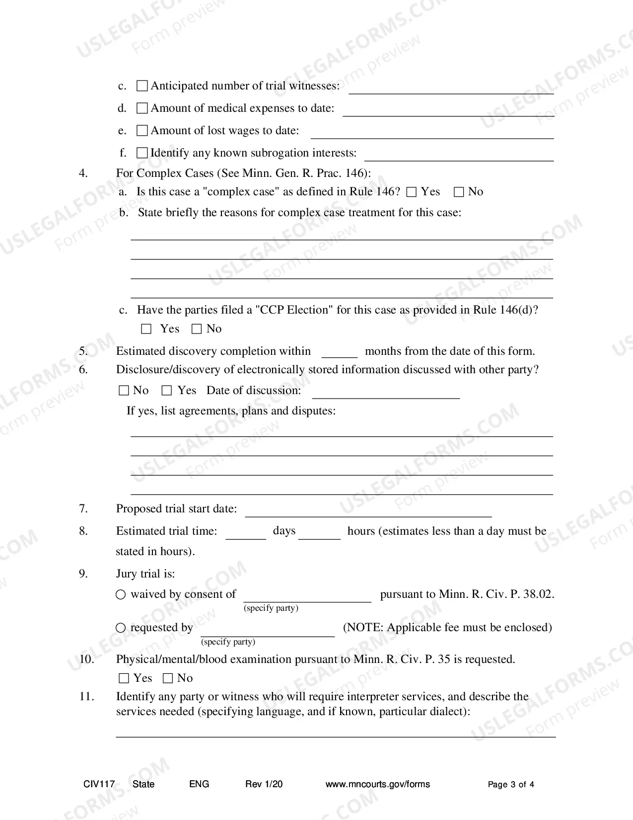 Preview Civil Cover Sheet (#CIV117)(statewide)