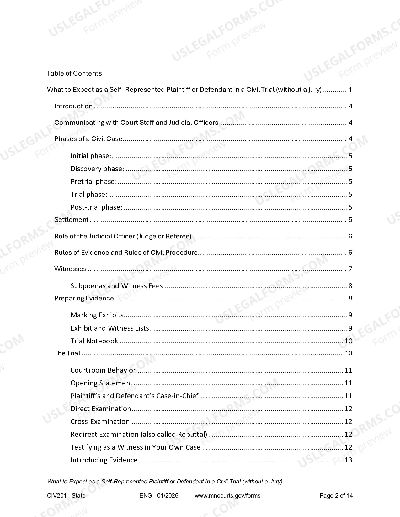 Preview Civil Trial Booklet