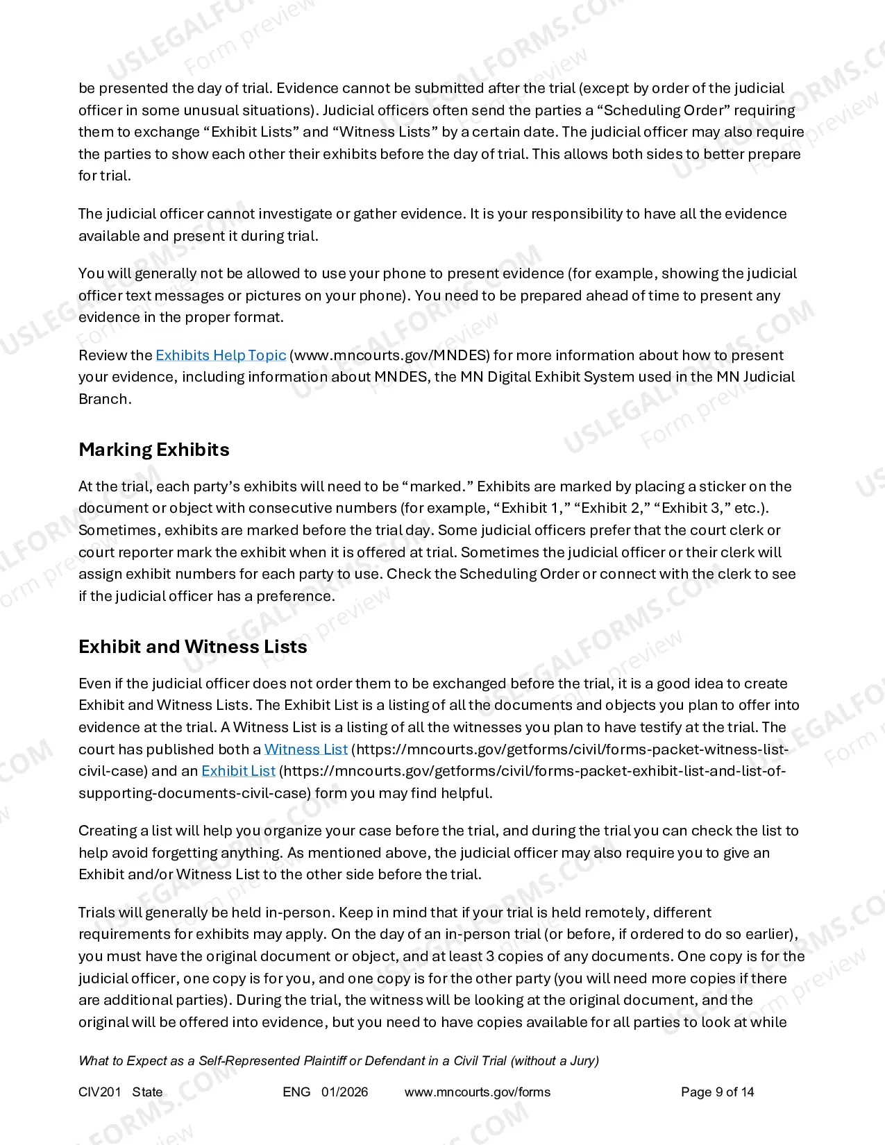 Preview Civil Trial Booklet