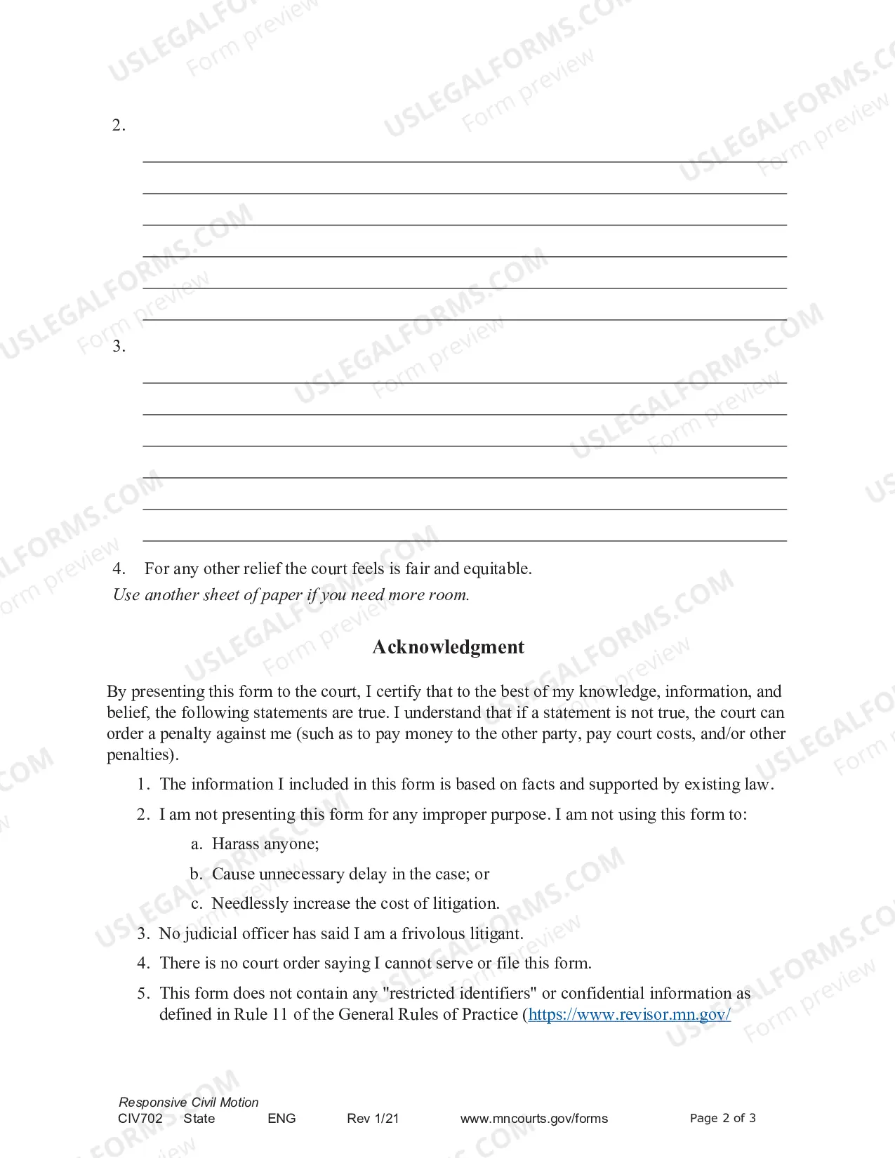 Preview Responsive Notice of Motion and Motion