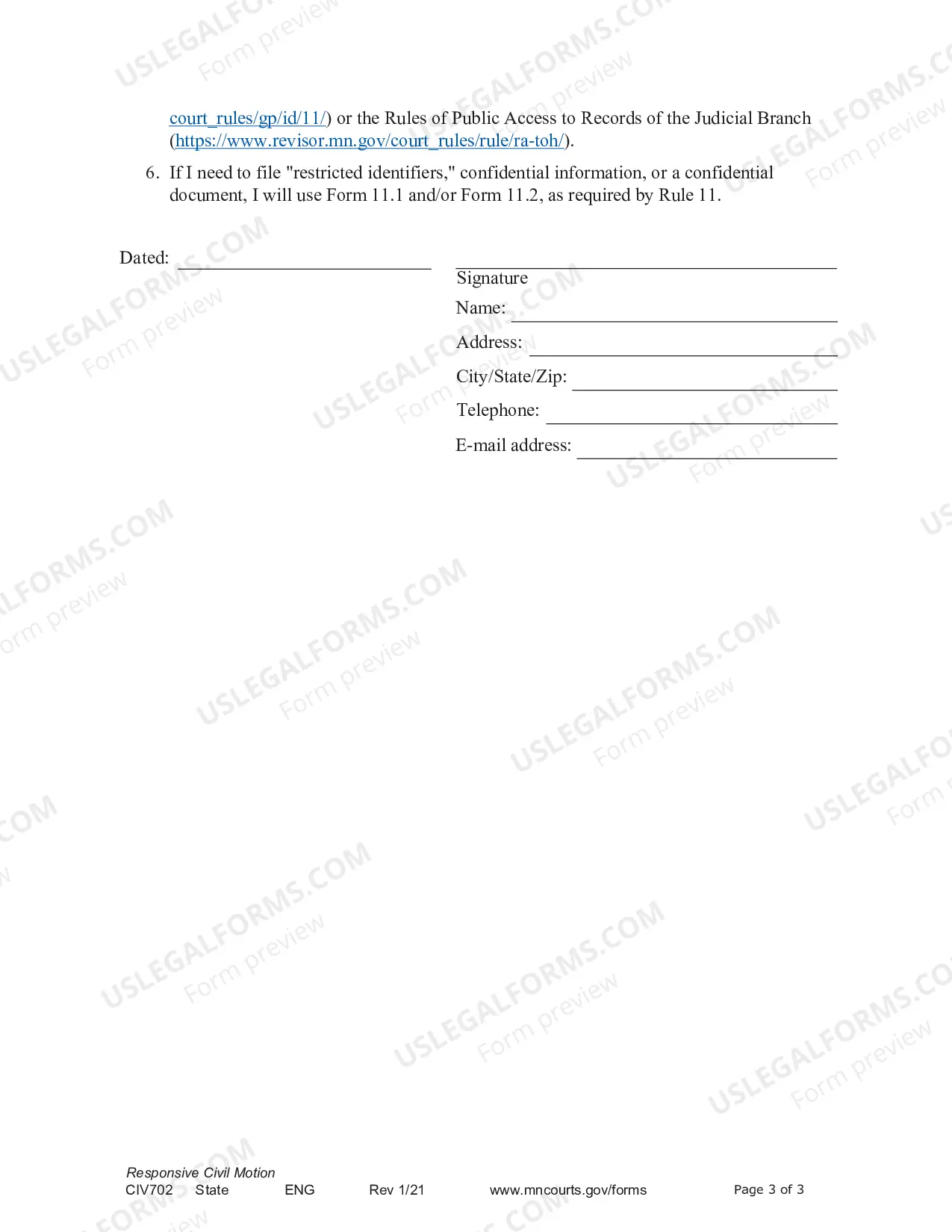 Preview Responsive Notice of Motion and Motion