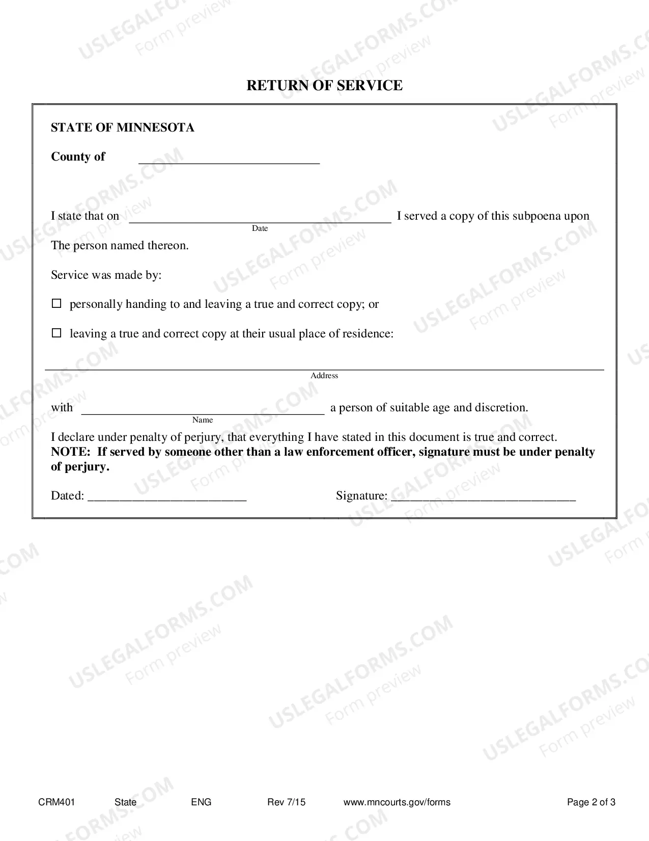 Preview Subpoena - Criminal (#CRM401)(statewide)