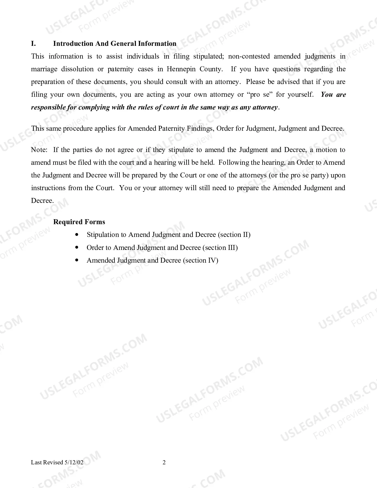 Preview Amended Judgment and Decree