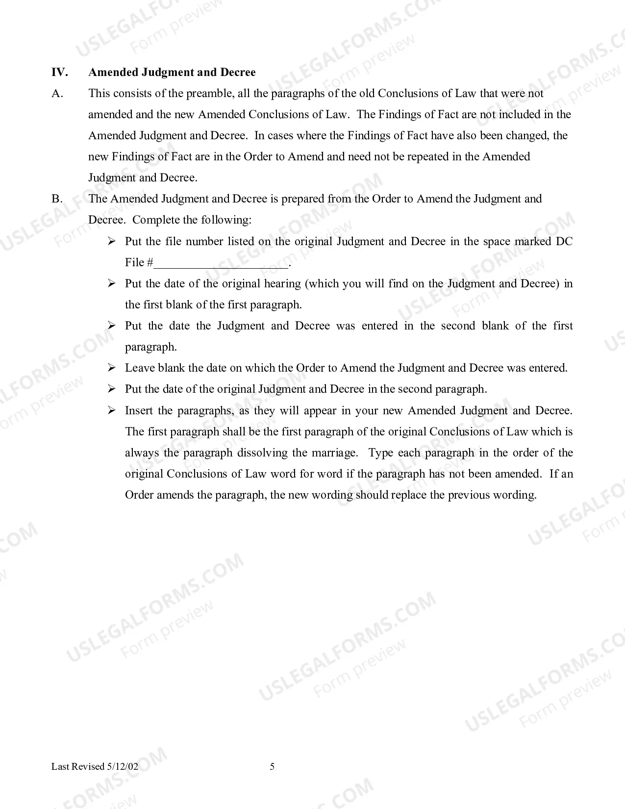Preview Amended Judgment and Decree