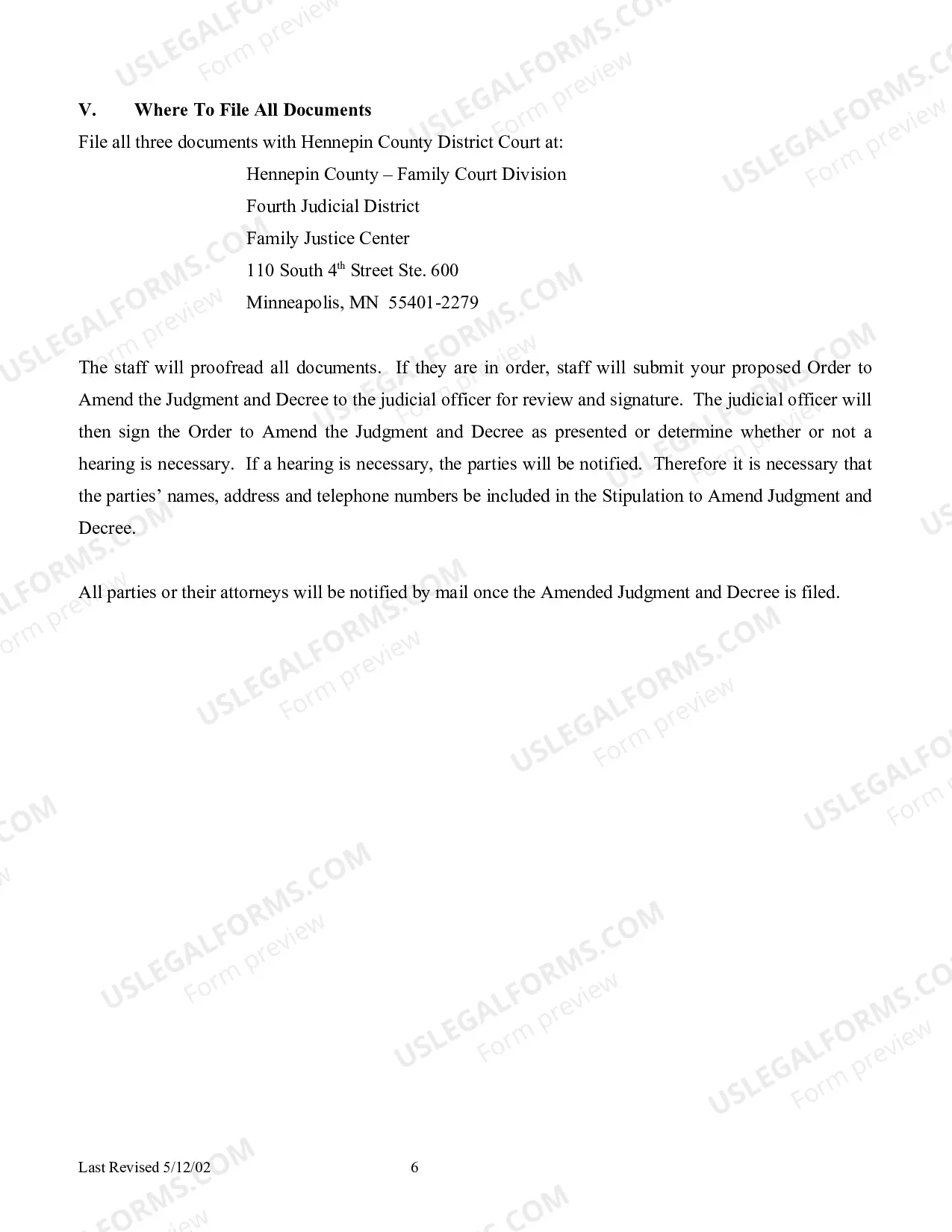 Preview Amended Judgment and Decree