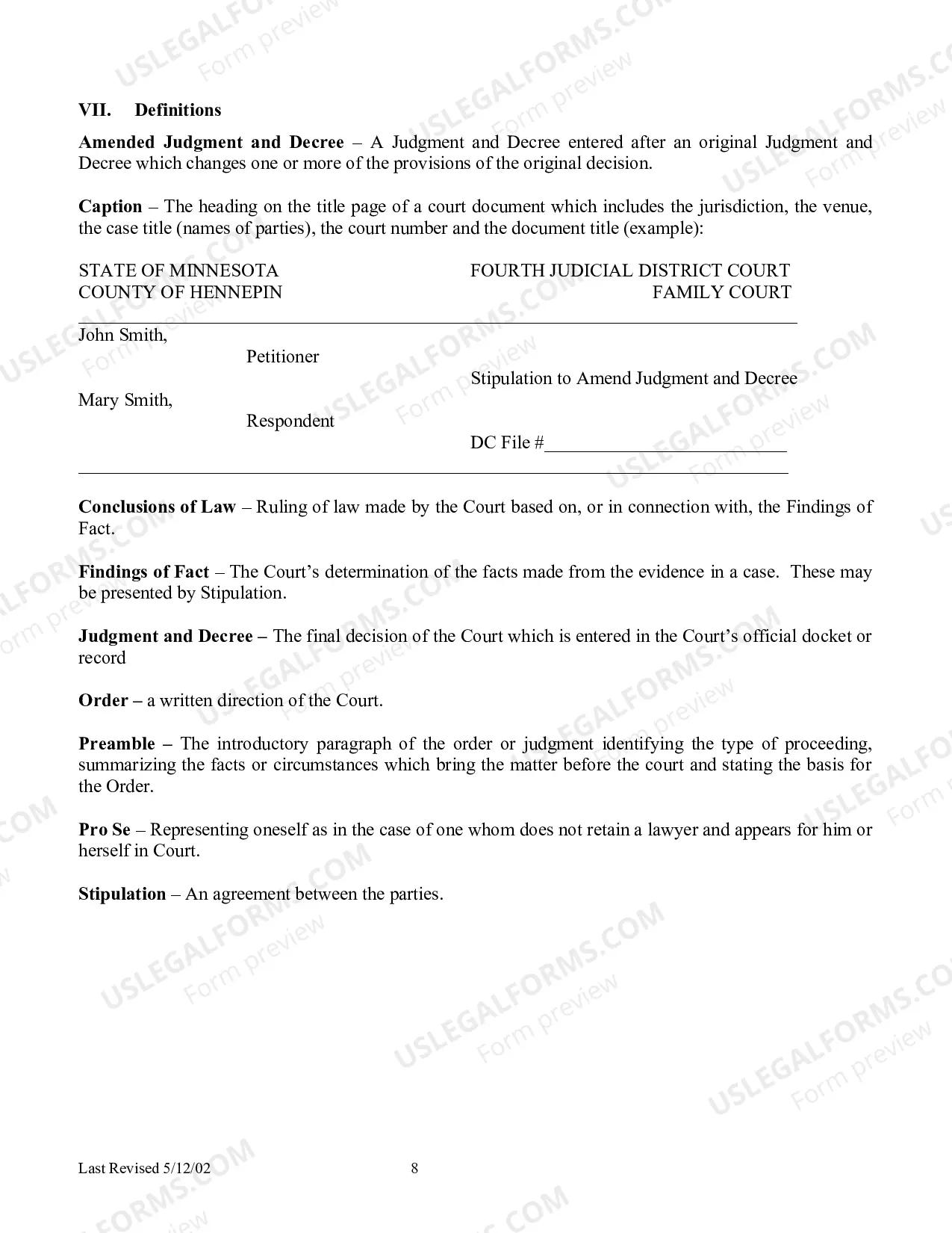 Preview Amended Judgment and Decree