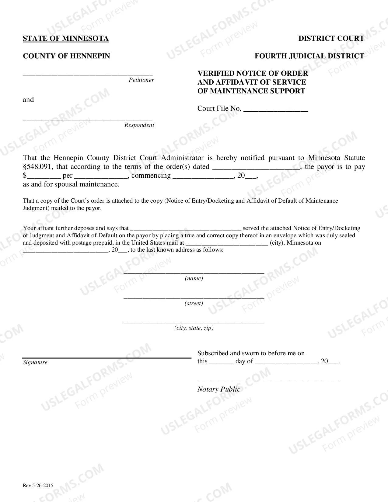Preview Docket a Spousal Maintenance Judgment(pdf)