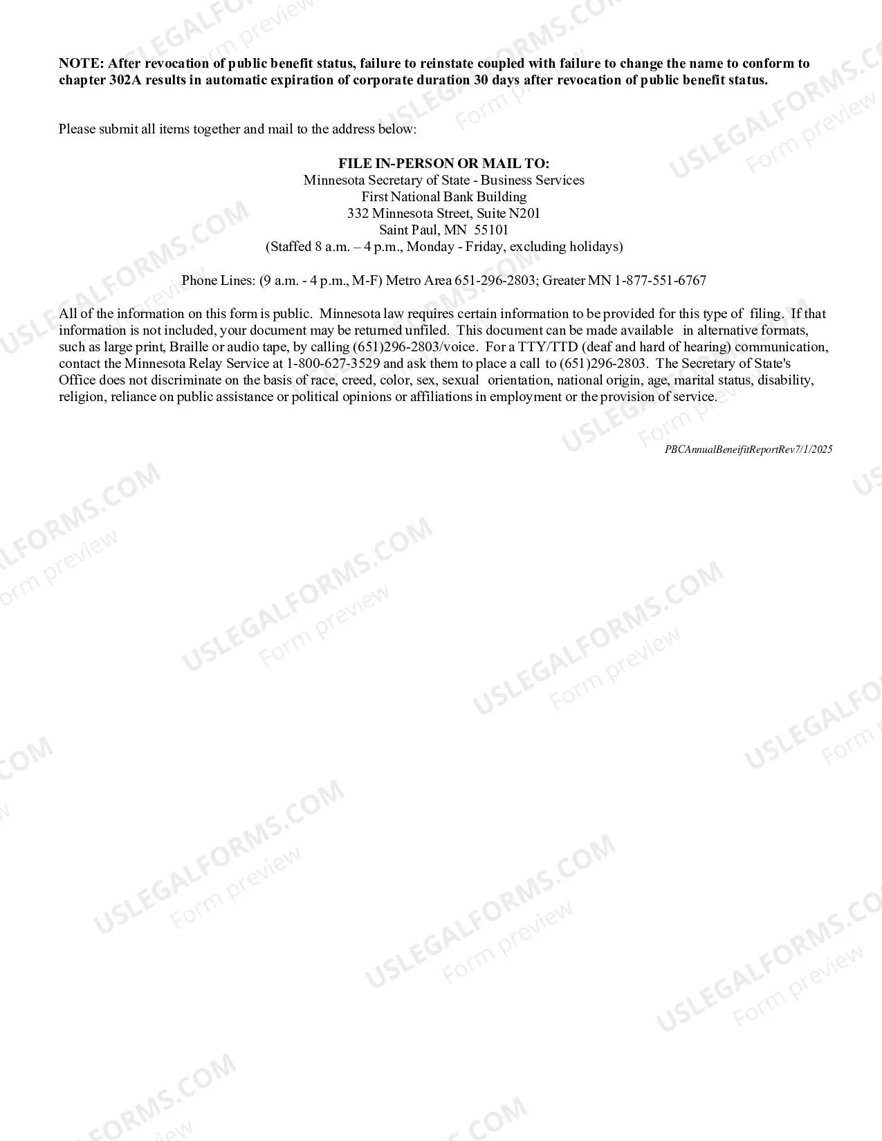 Preview Annual Benefit Report