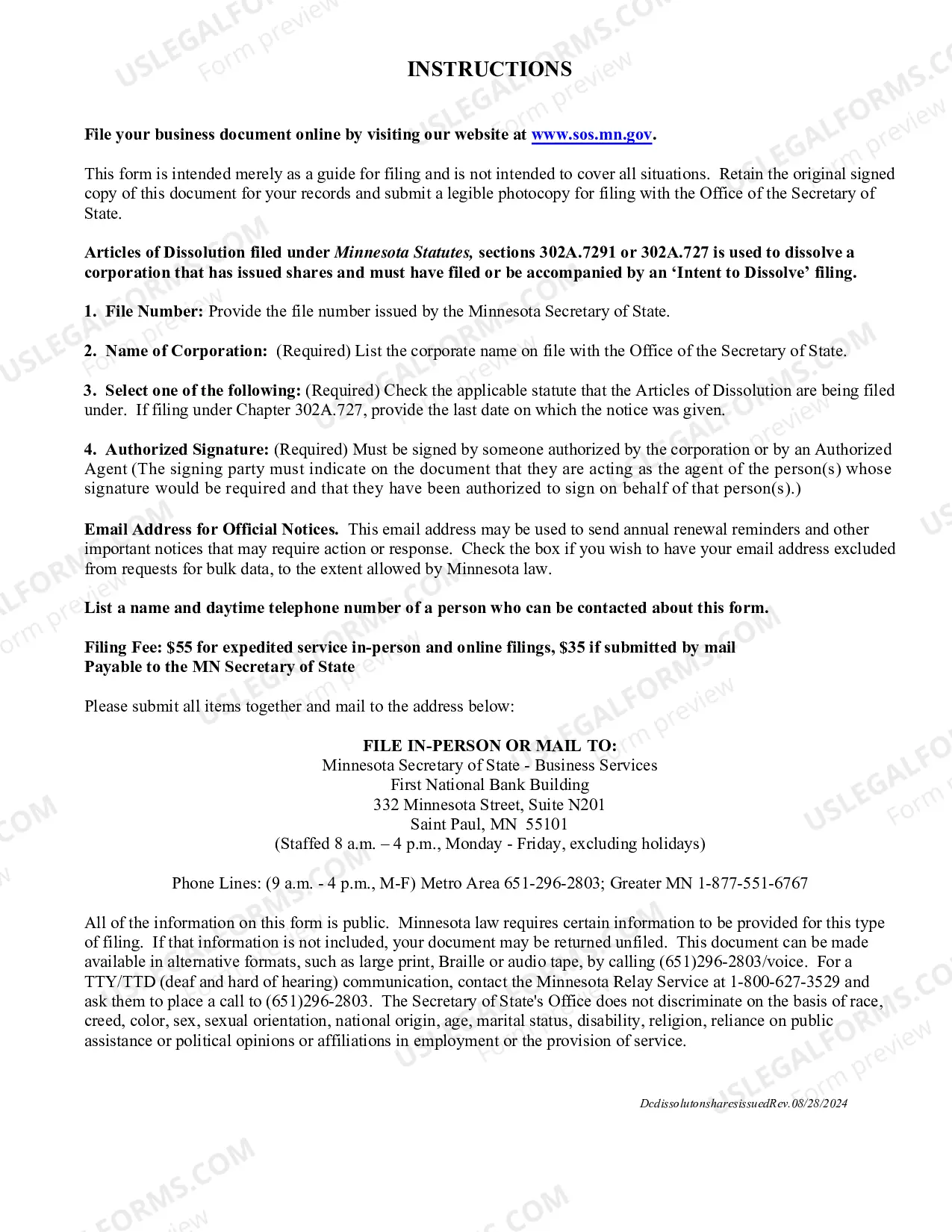 Preview Dissolution when Shares have been Issued.pdf