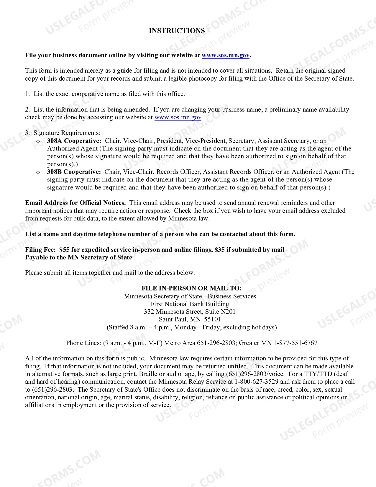 Preview Amendment To Articles