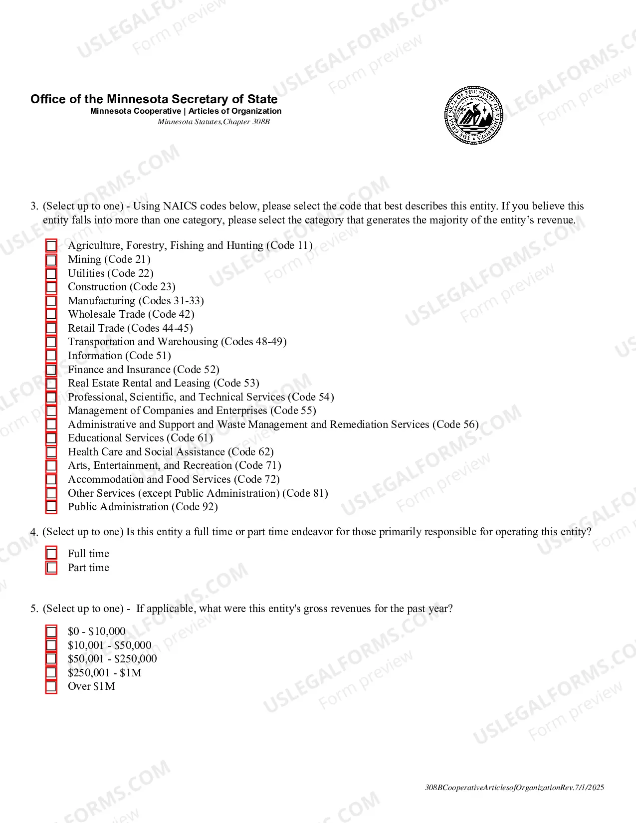 Preview Articles of Organization (Cooperative)