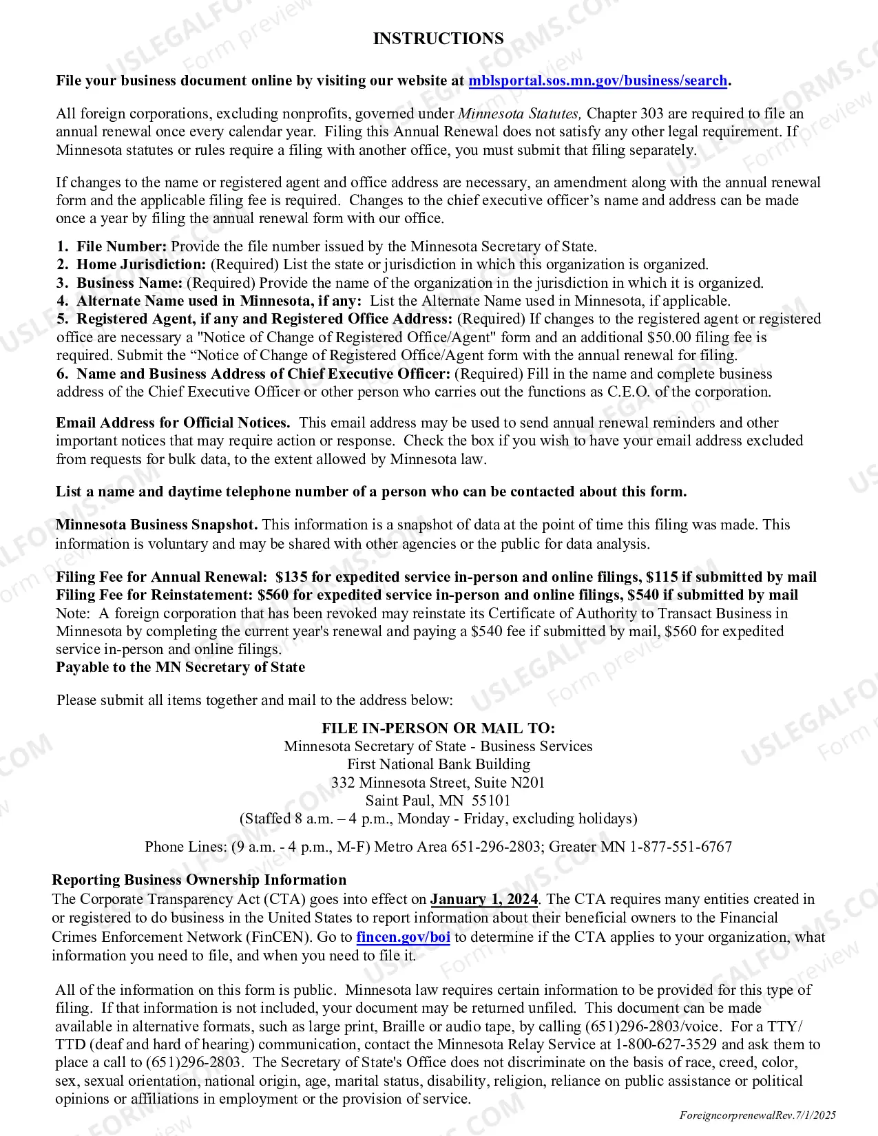 Preview Annual Renewal