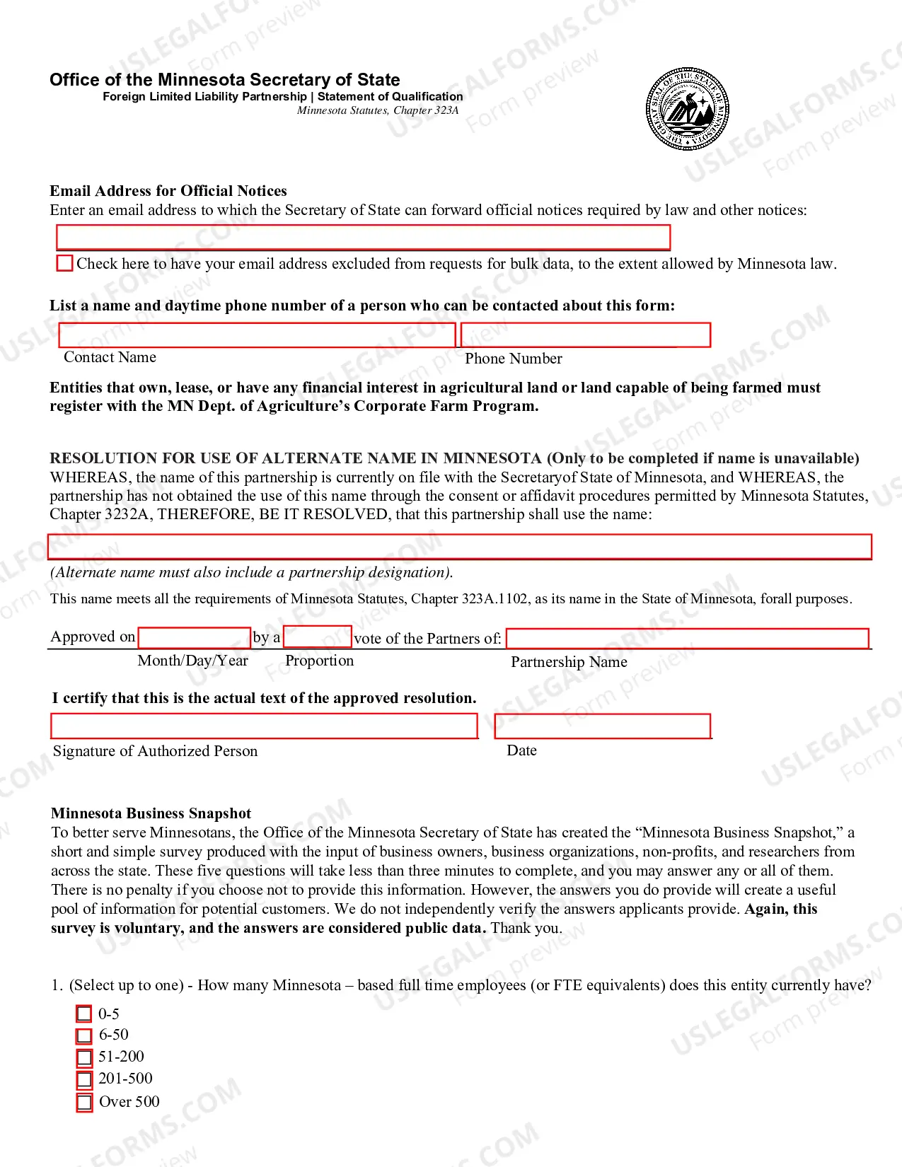 Preview Statement of Qualification (Foreign LLP)