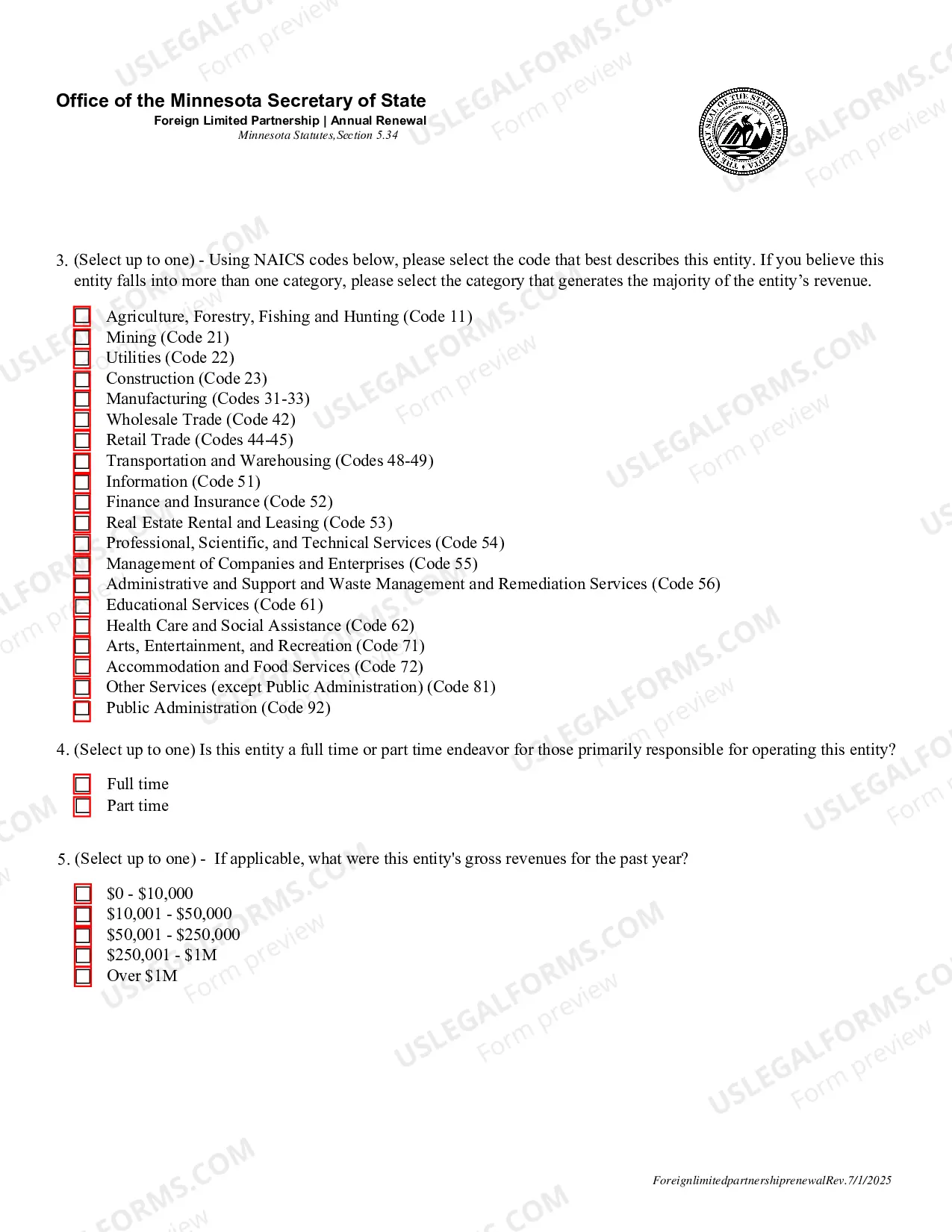 Preview Foreign Limited Partnership Annual Renewal