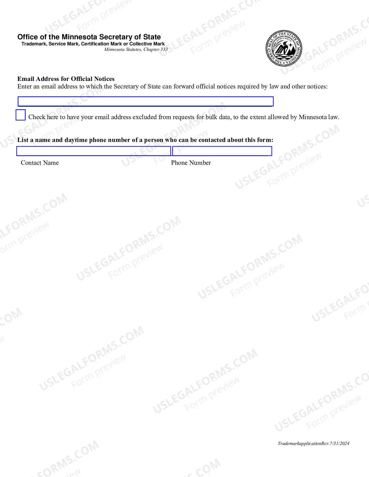 Preview Application For Trademark Service Mark Certification Mark or Collective Mark