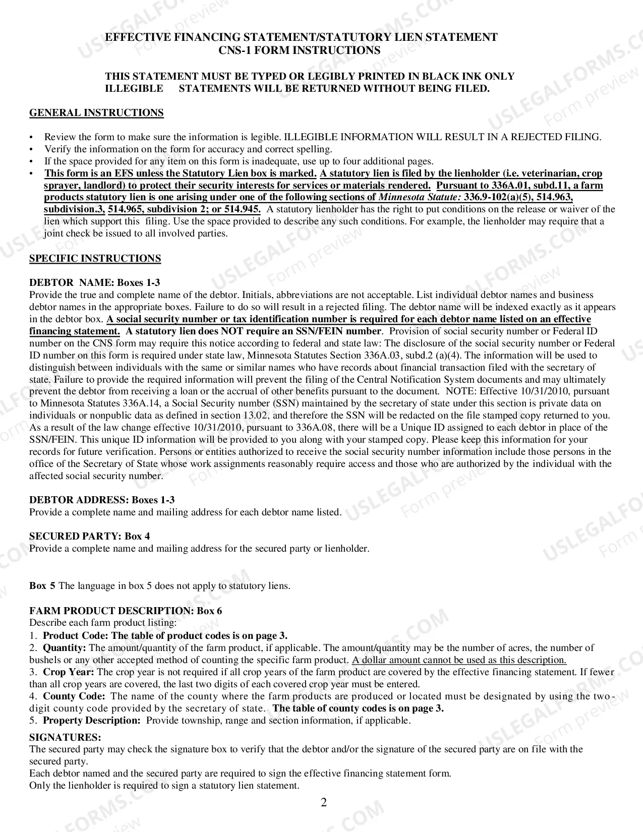 Preview Statutory Lien Notice