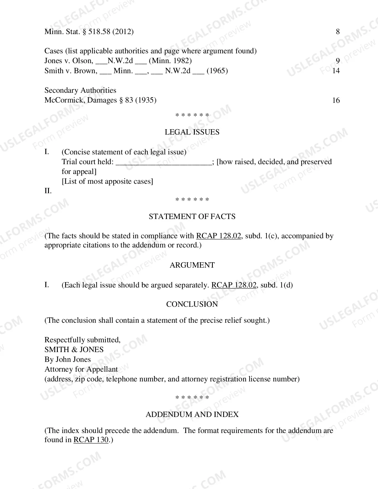 Preview Form 128.Appellant's Formal Brief and Addendum