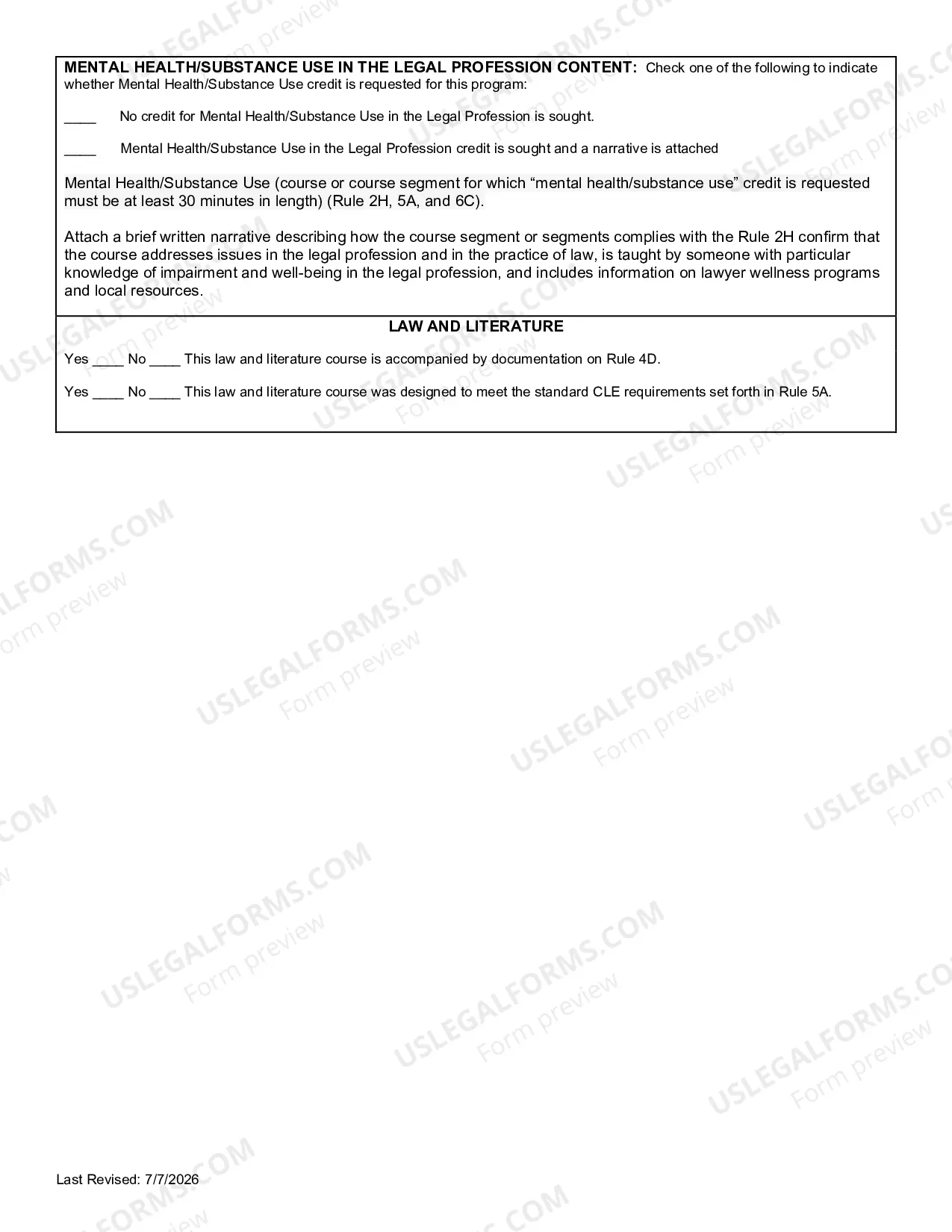 Preview Course Accreditation Form Appendix IA - Live Courses