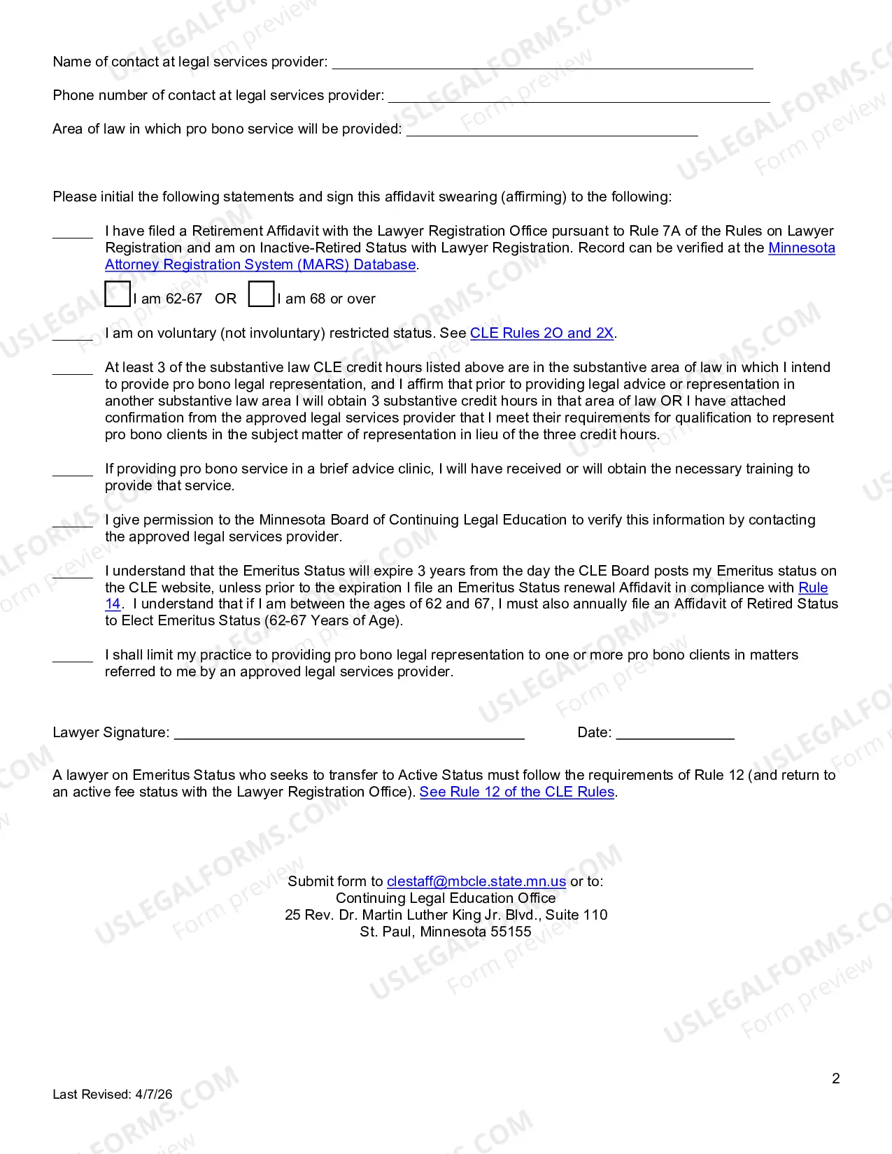 Preview Appendix IV: Affidavit of Emeritus Status