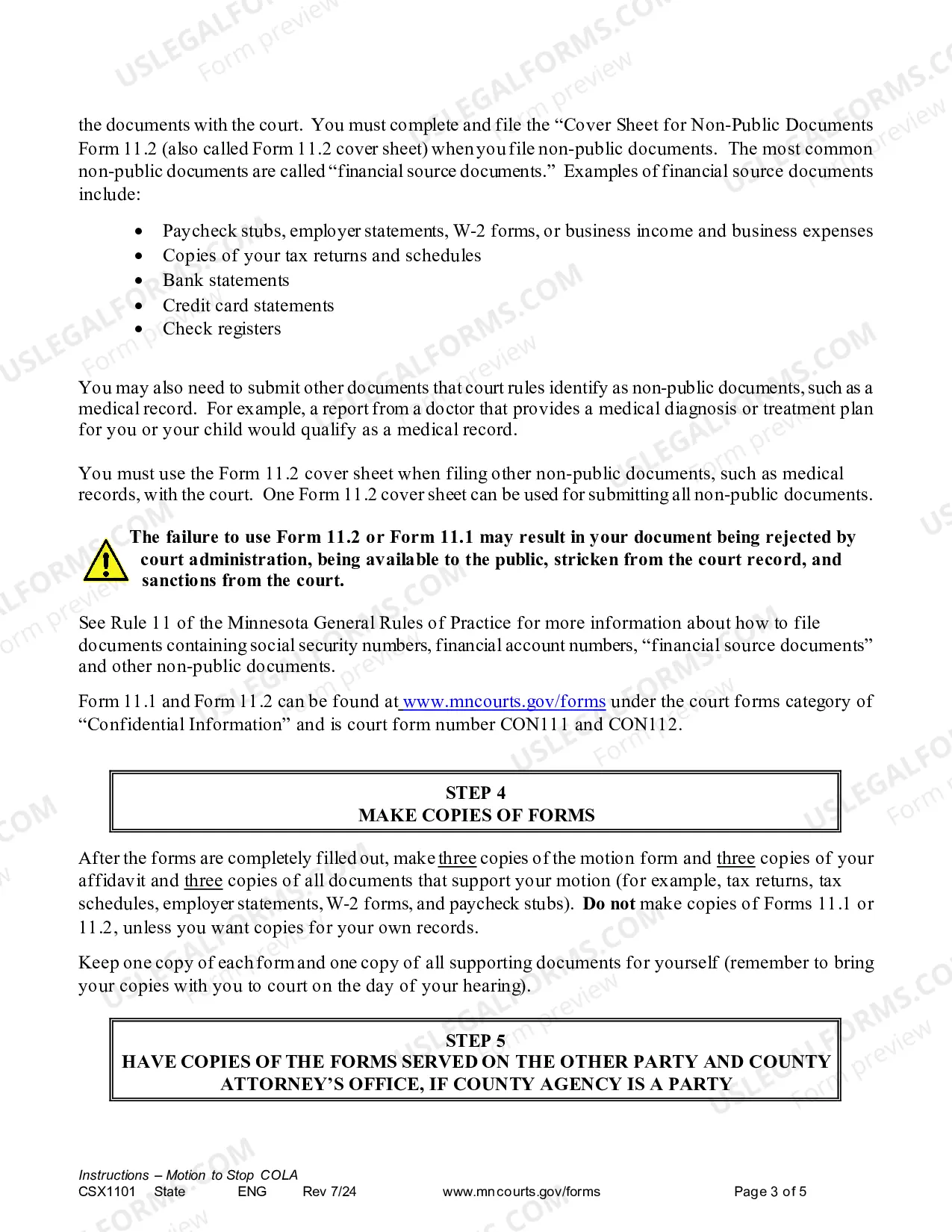 Preview Instructions - Motion to Stop COLA