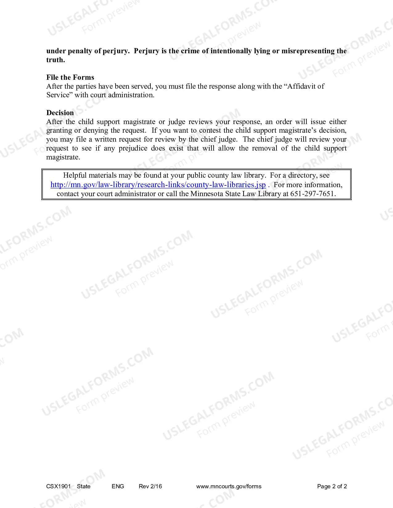 Preview Instructions - Response to Request to Remove for Cause