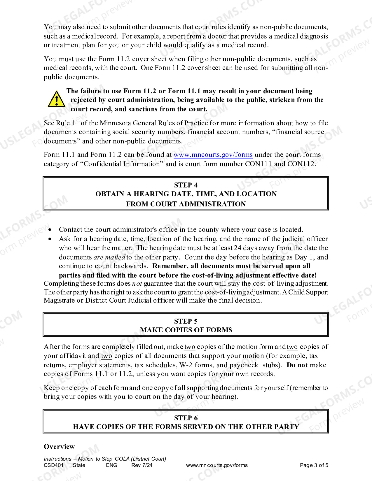 Preview Instructions - Motion to Stop COLA