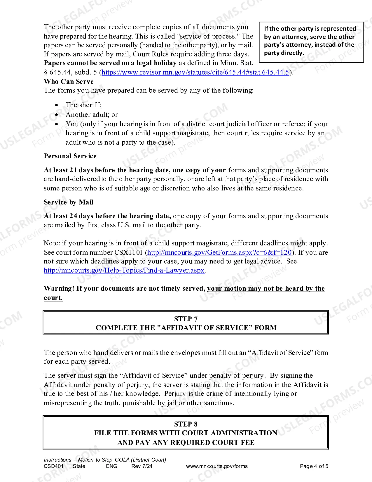 Preview Instructions - Motion to Stop COLA