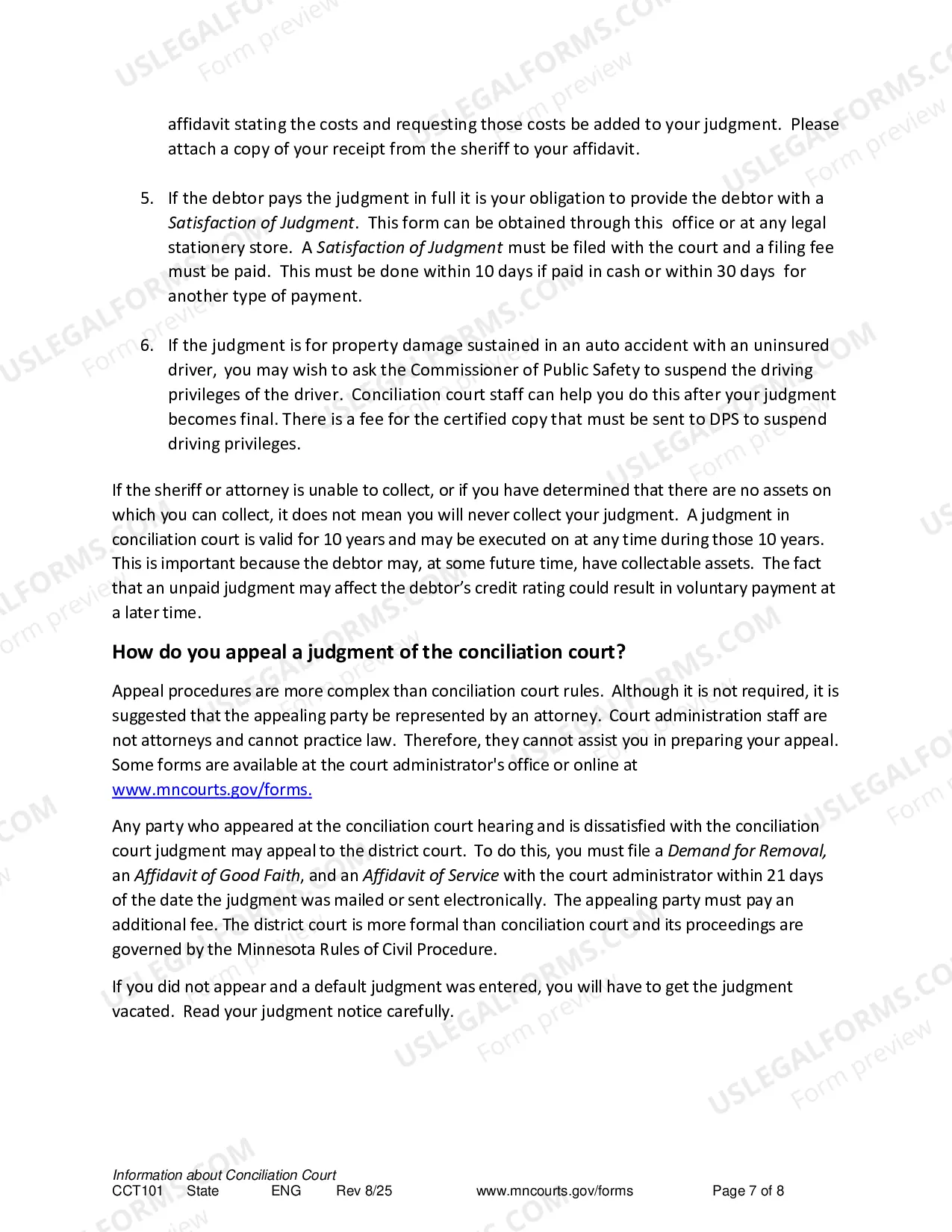Preview Information About Conciliation Court