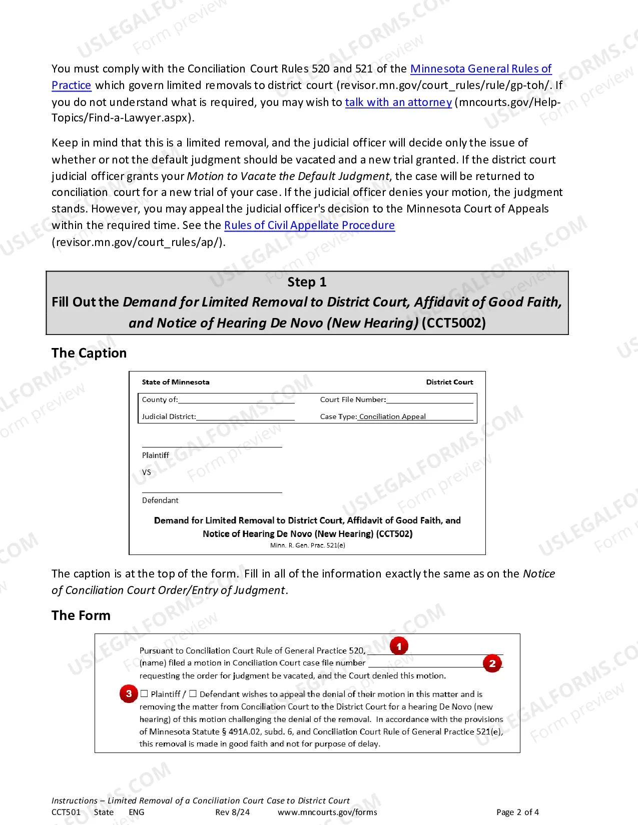 Preview Instructions - Limited Removal