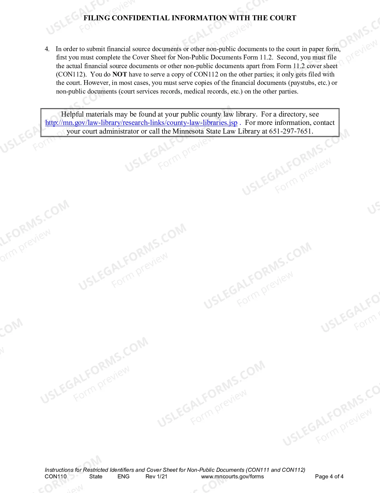 Preview Instructions for Restricted Identifiers and Confidential Financial Source Forms