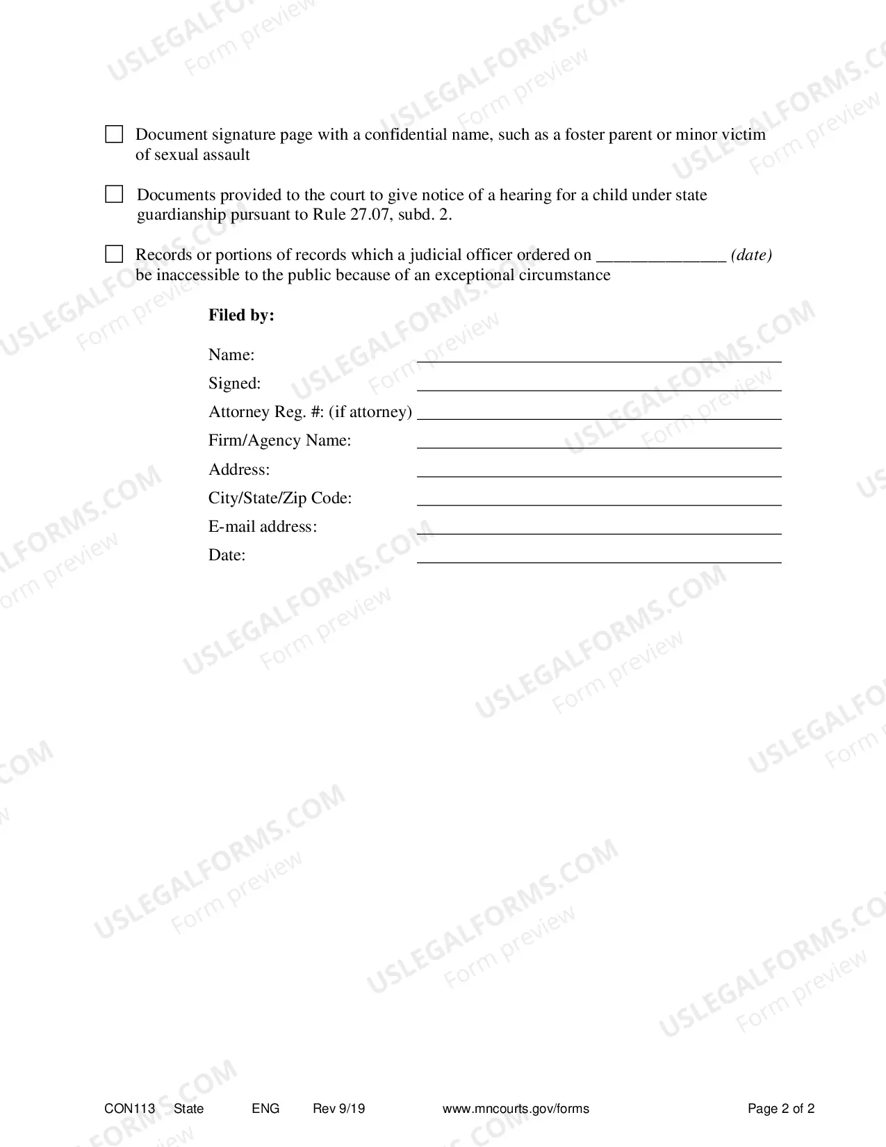 Preview Confidential Document Cover Sheet - CHIPS (Form 11.3)