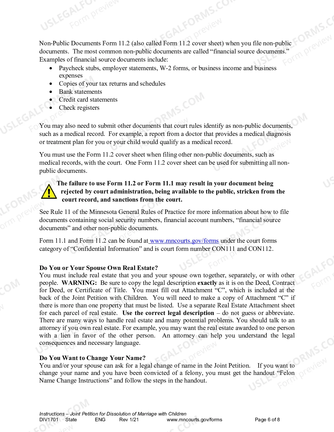 Preview Instructions for Joint Petition for Dissolution of Marriage With Children