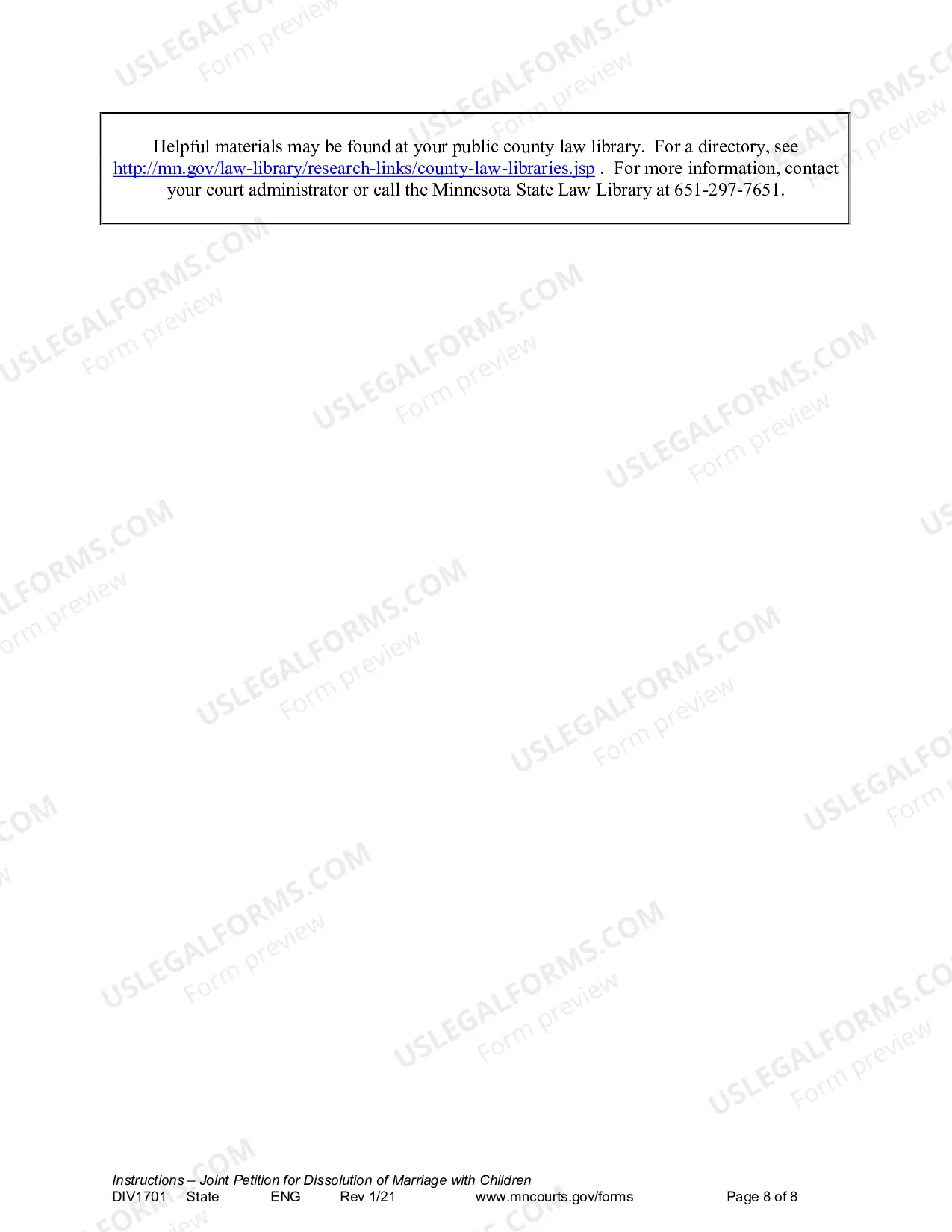 Preview Instructions for Joint Petition for Dissolution of Marriage With Children