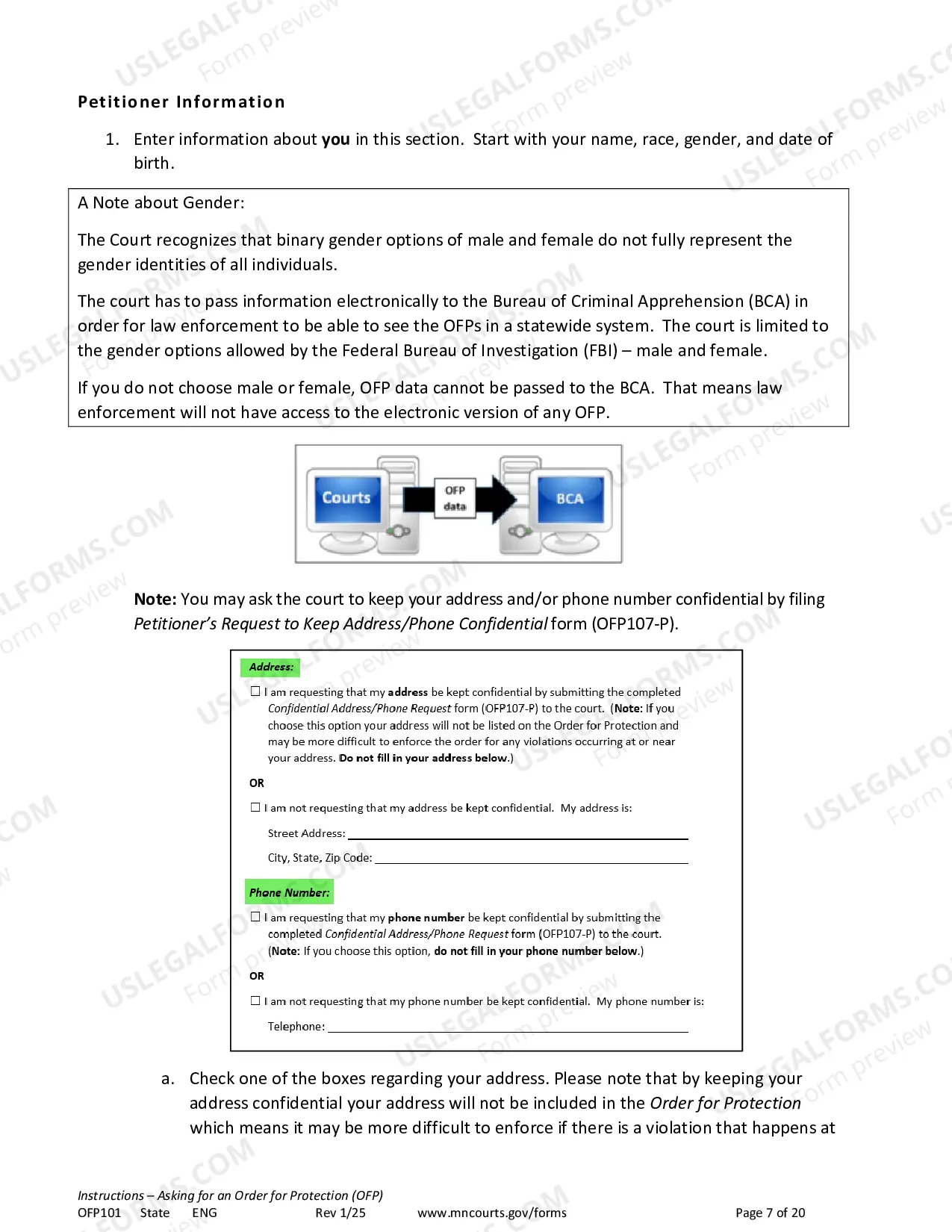 Preview Instructions - Applying for an Order for Protection