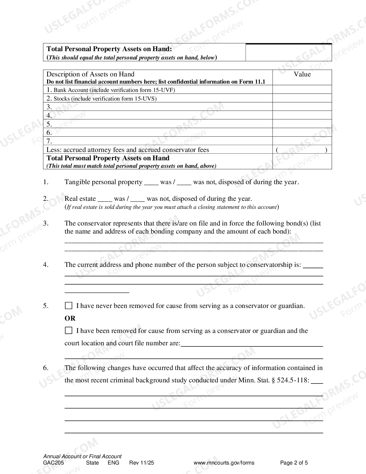 Preview Annual Account or Final Account