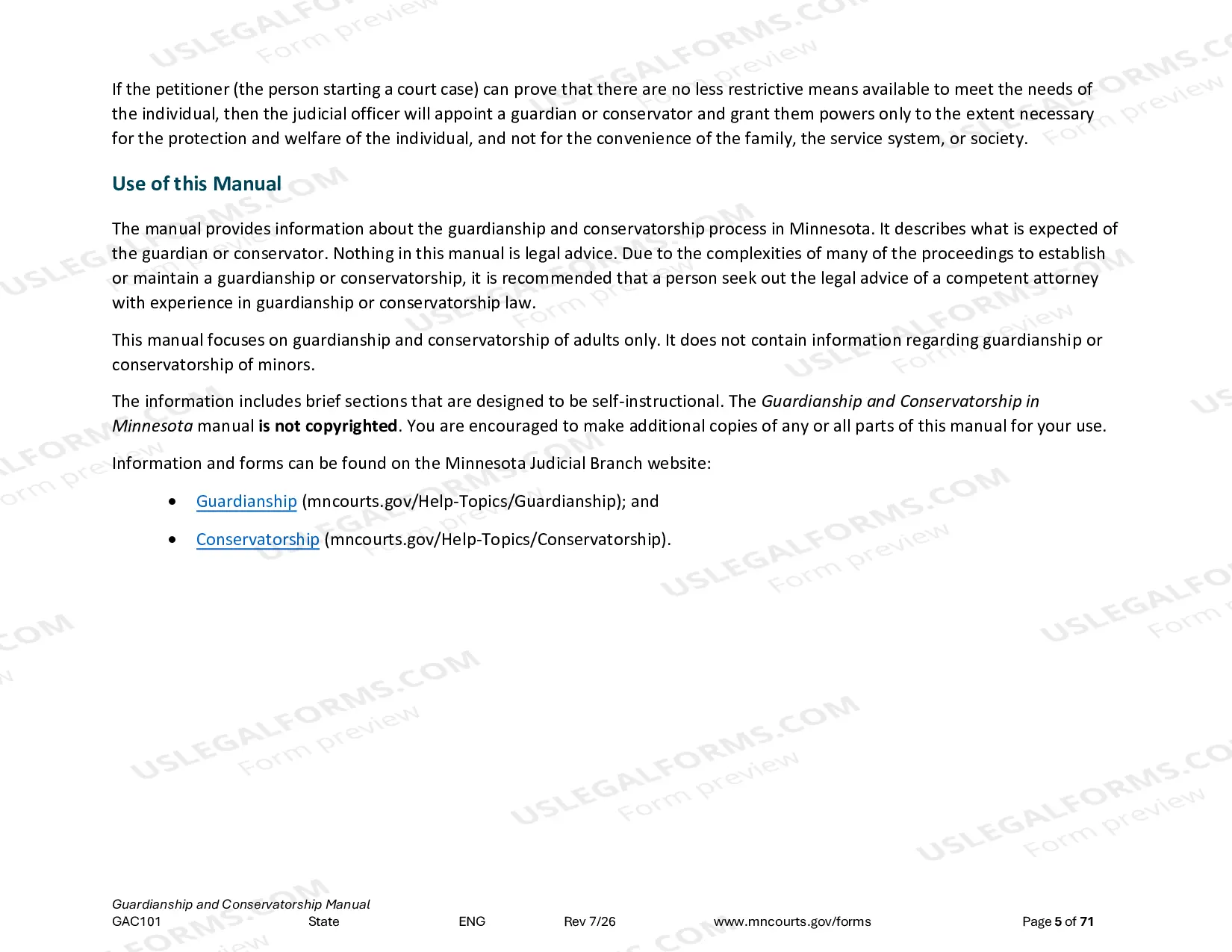 Preview Guardianship and Conservatorship Manual