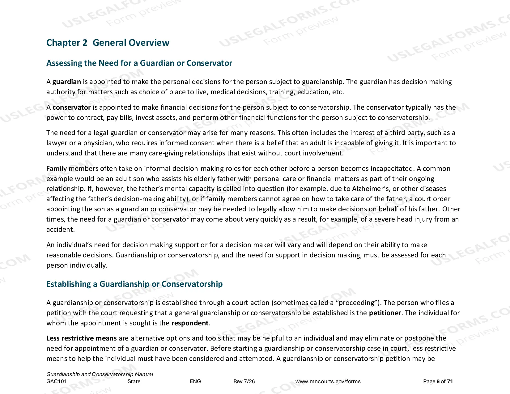 Preview Guardianship and Conservatorship Manual
