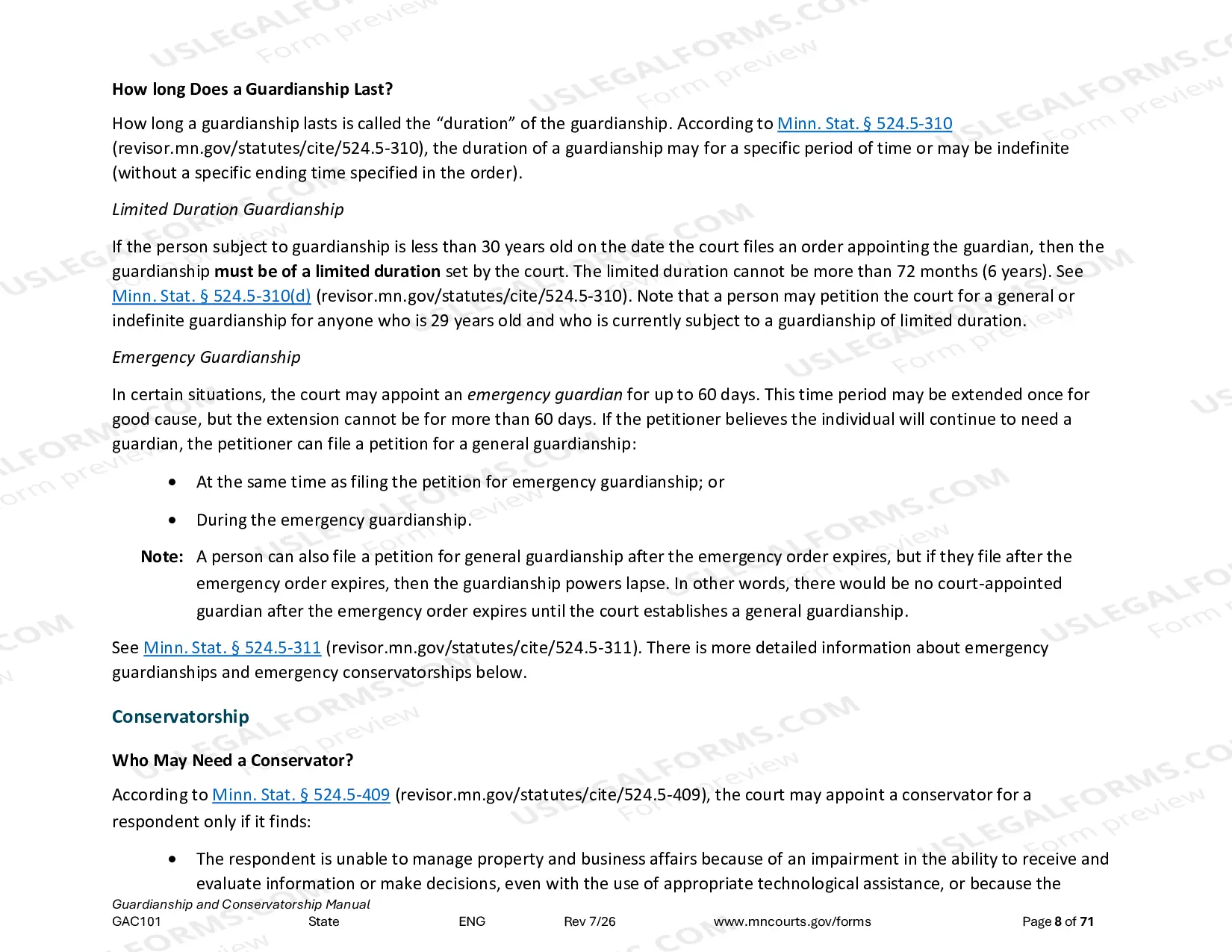 Preview Guardianship and Conservatorship Manual