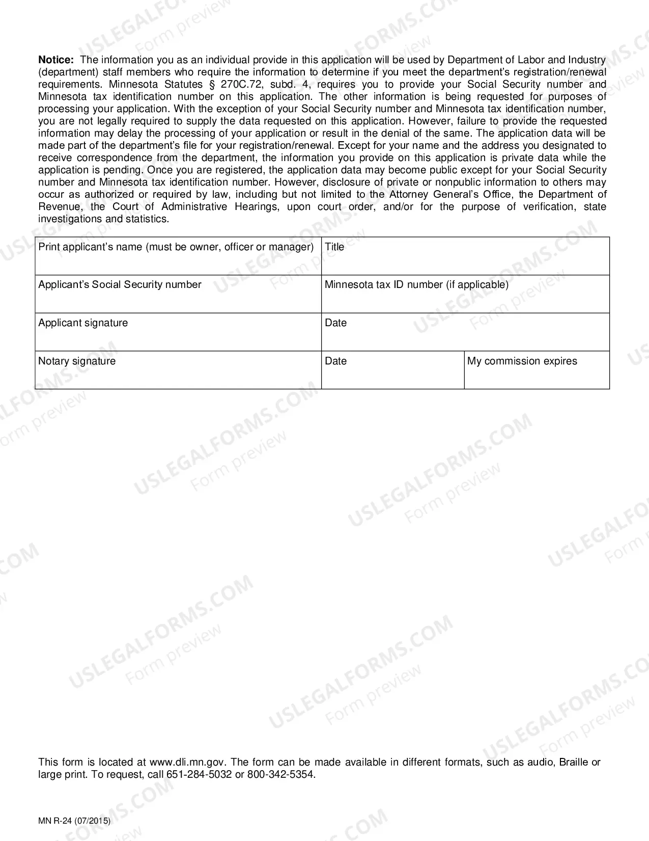 Preview Application For Registration or Renewal As Organization Approved For Employment of Qualified Rehabilitation Consultant or Independent