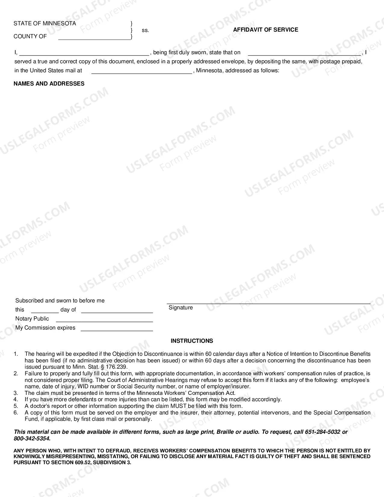 Preview Employees Objection To Discontinuance