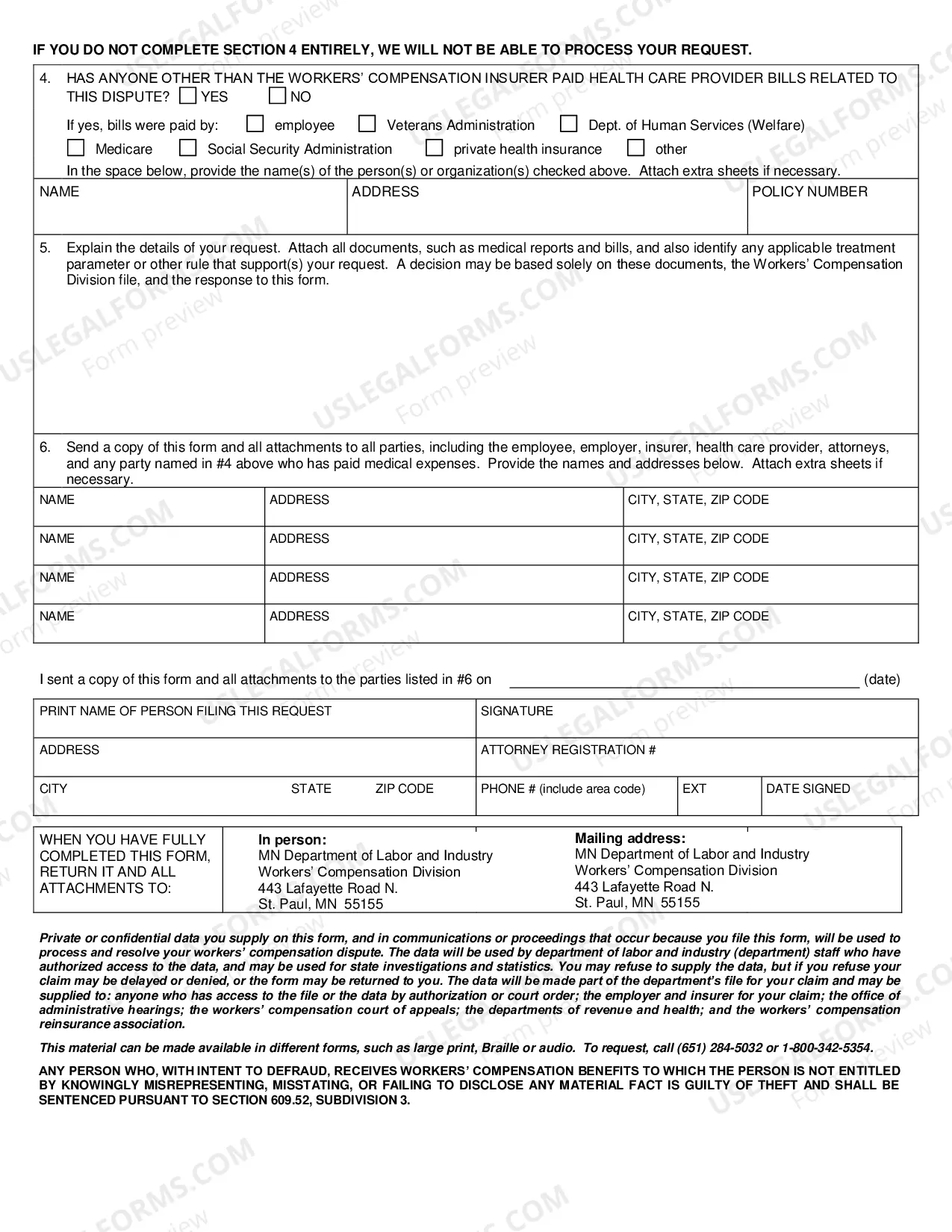 Preview Medical Request
