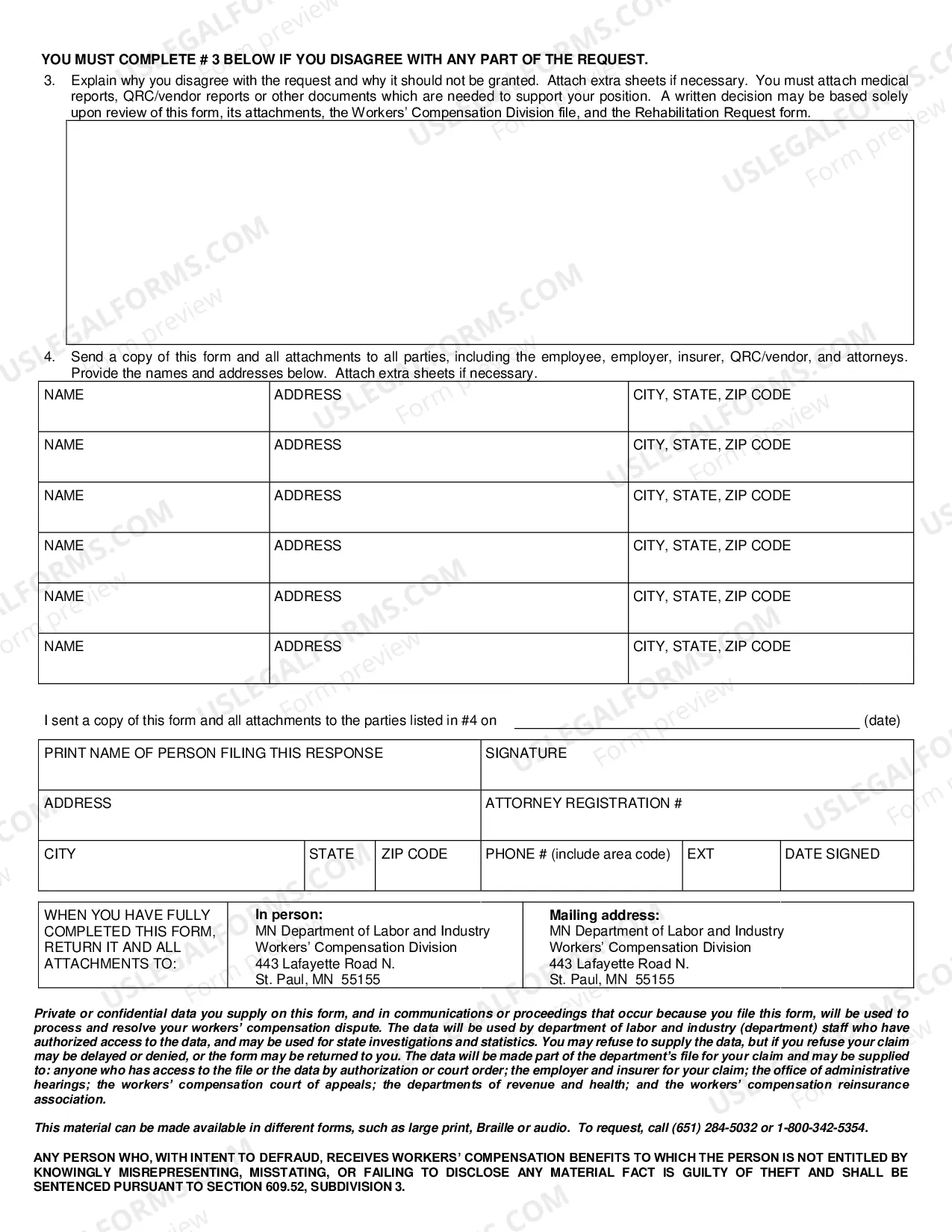 Preview Rehabilitation Response